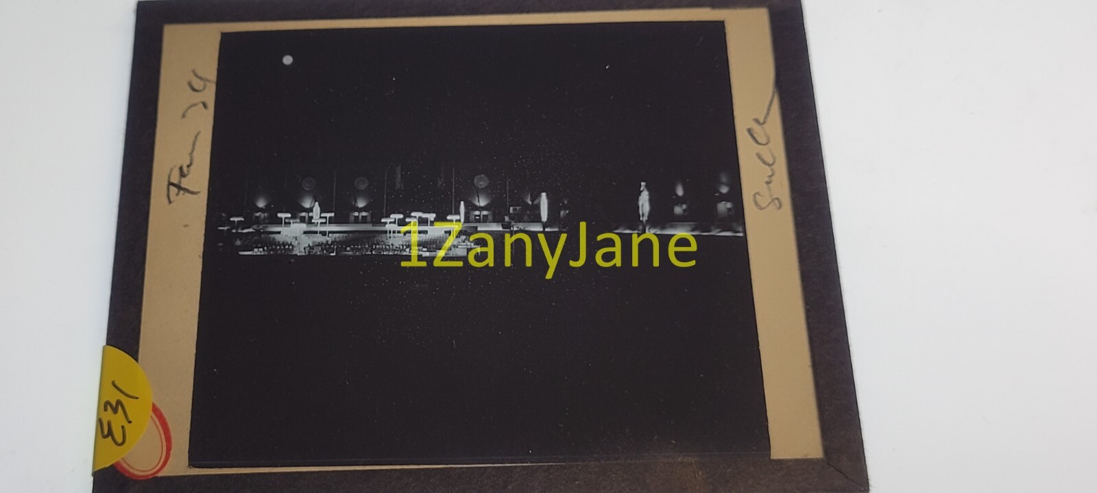 E31 Glass Magic Lantern Slide CHICAGO\'S WORLD FAIR 1933-34 FAIR NIGHT LIGHTS
