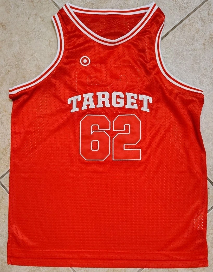 Target Bullseye #62 Basketball Jersey S/M Red Employee Team Member Mesh