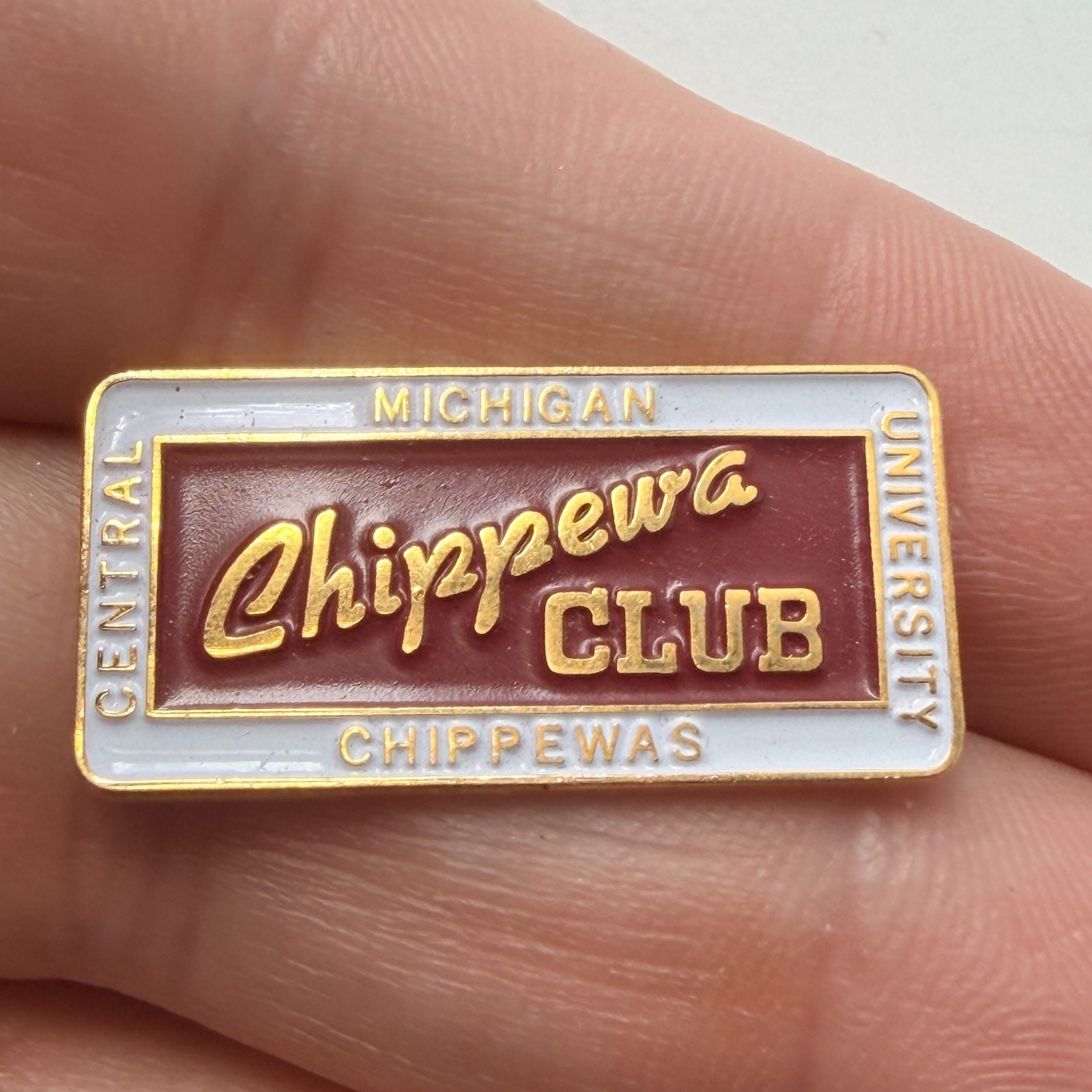 Central Michigan University Chippewa Club Lapel Pin Enamel Athletics Fund CMU