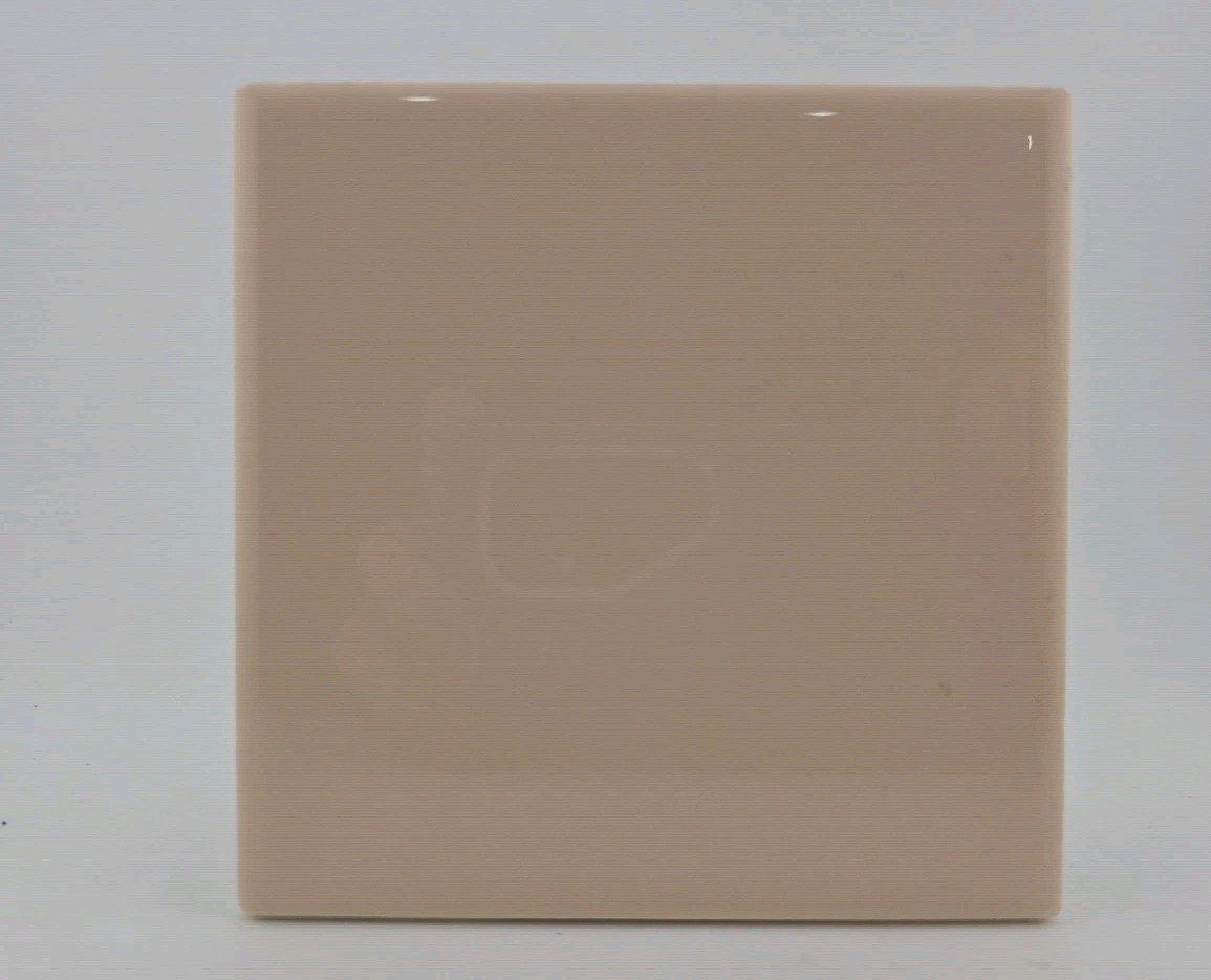 American Olean Ceramic Tile Vtg Flat Peach 4.25