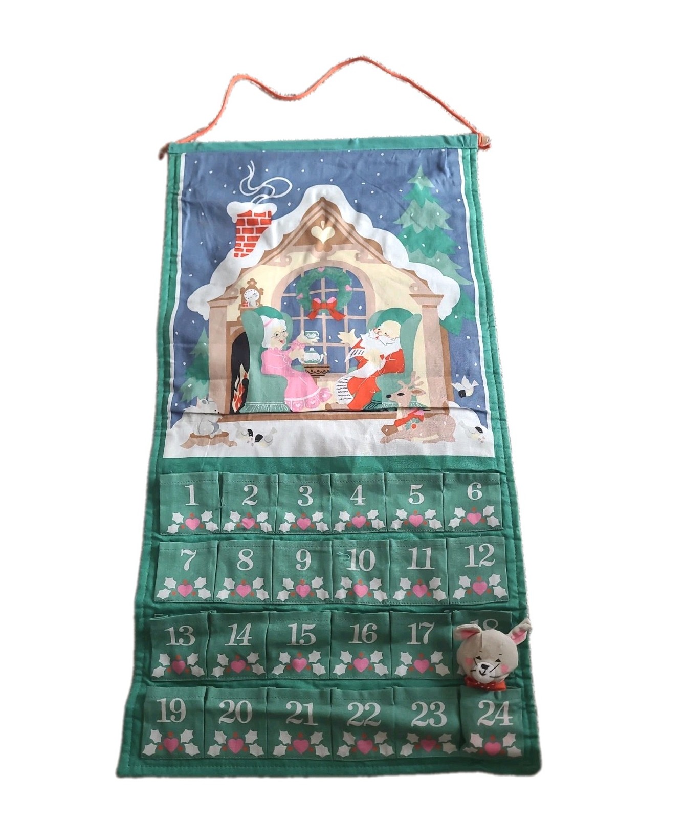 Vintage 1980s Avon Advent Calendar with Mouse Countdown to Christmas Santa 1987