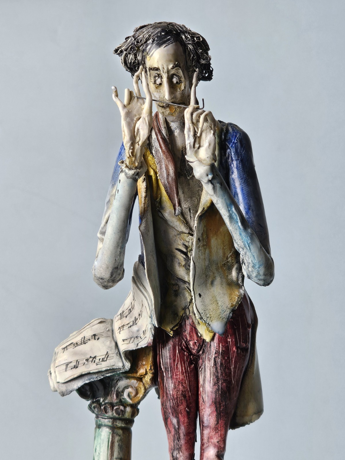 Vintage Lo Scricciolo Handcrafted Adriano Colombo Italy Ceramic Art Sculpture
