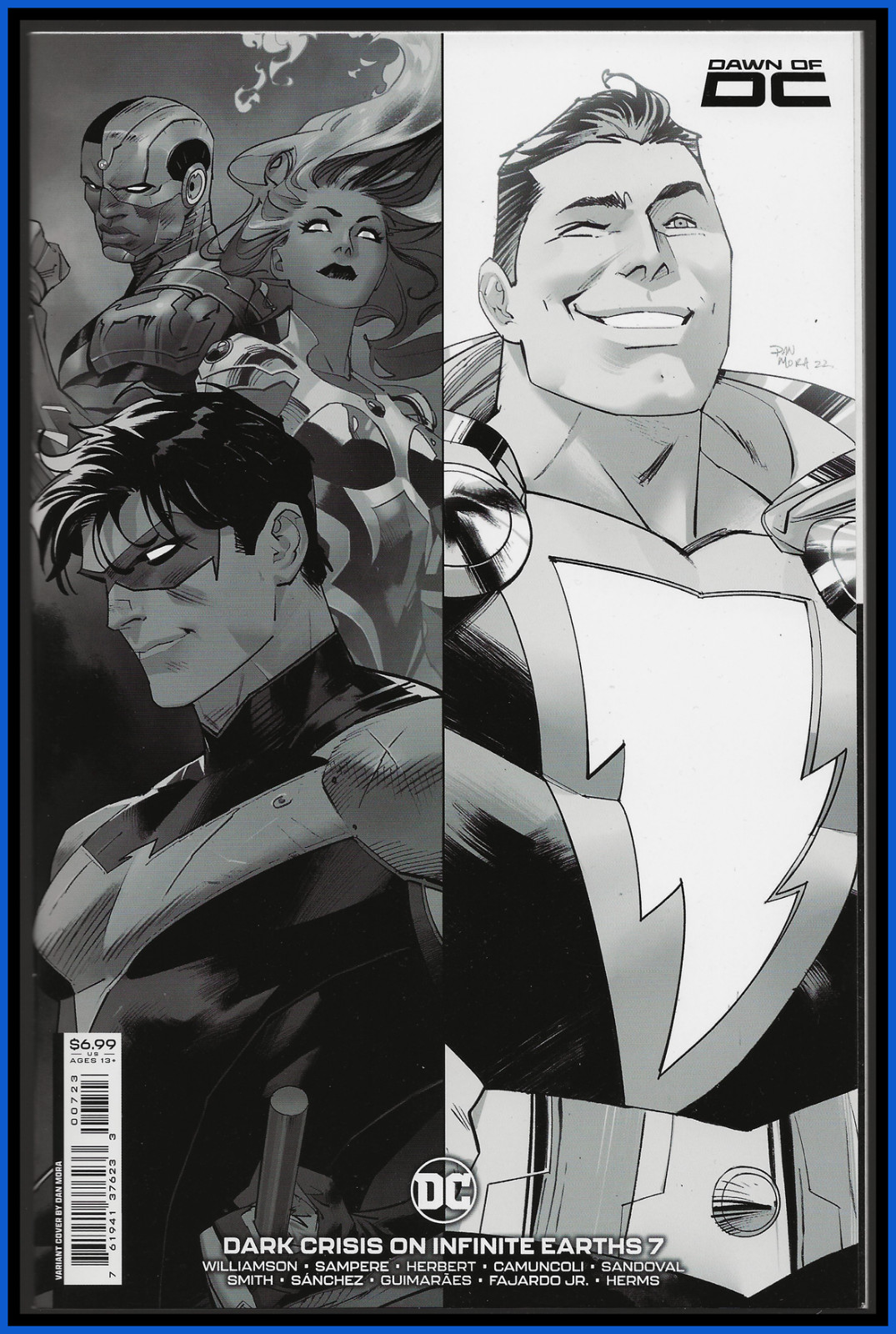 DARK CRISIS ON INFINITE EARTHS #7-K MORA 'DAWN OF DC' NIGHTWING VARIANT 9.4 NM