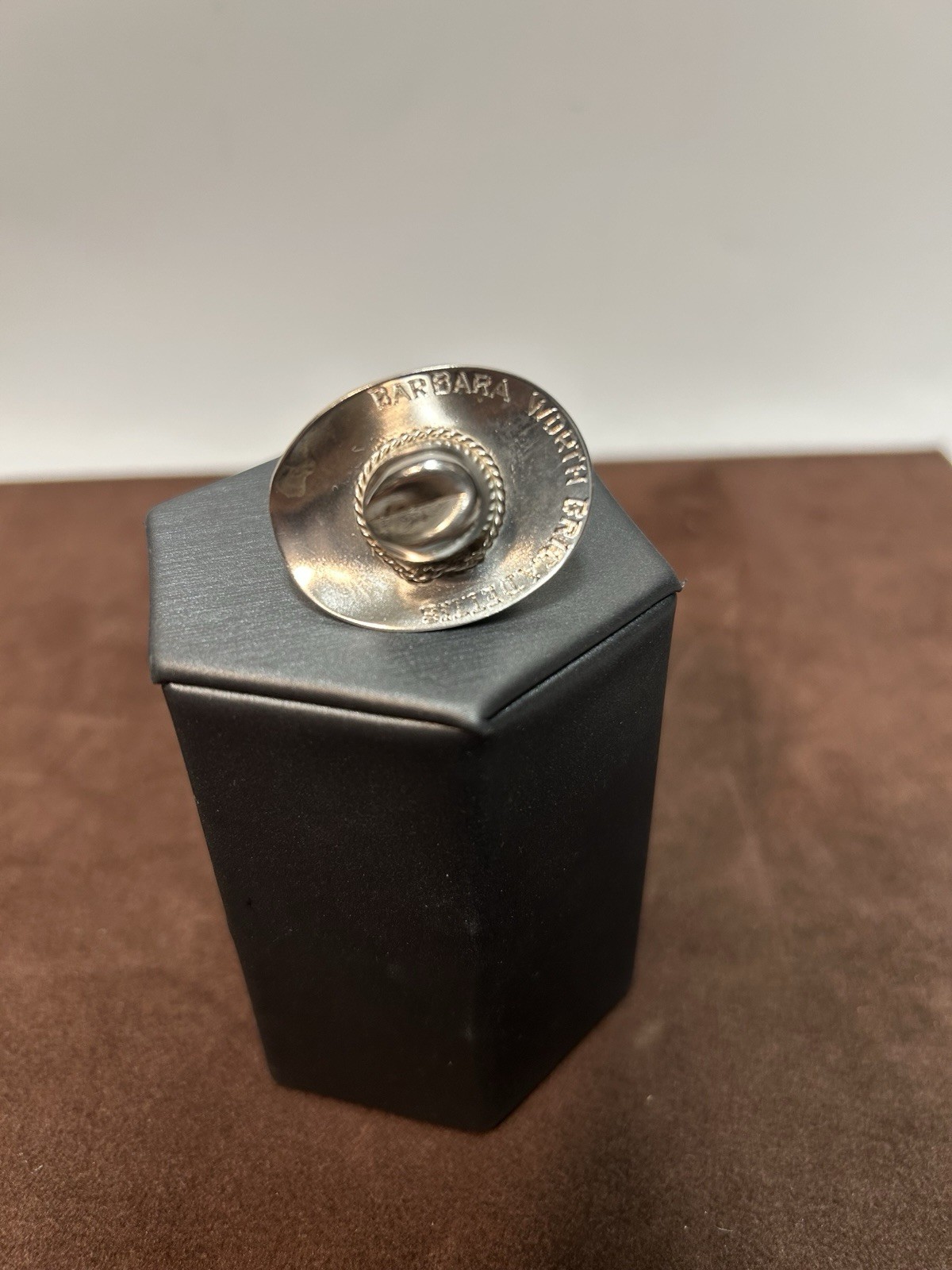 Rare 1947 Barbara Worth Brigadettes Sterling Silver Cowboy Hat Bolo Slide