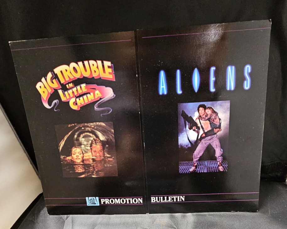 Big Trouble in Little China / Aliens Press Promo Bulletin Fold Out 8x10