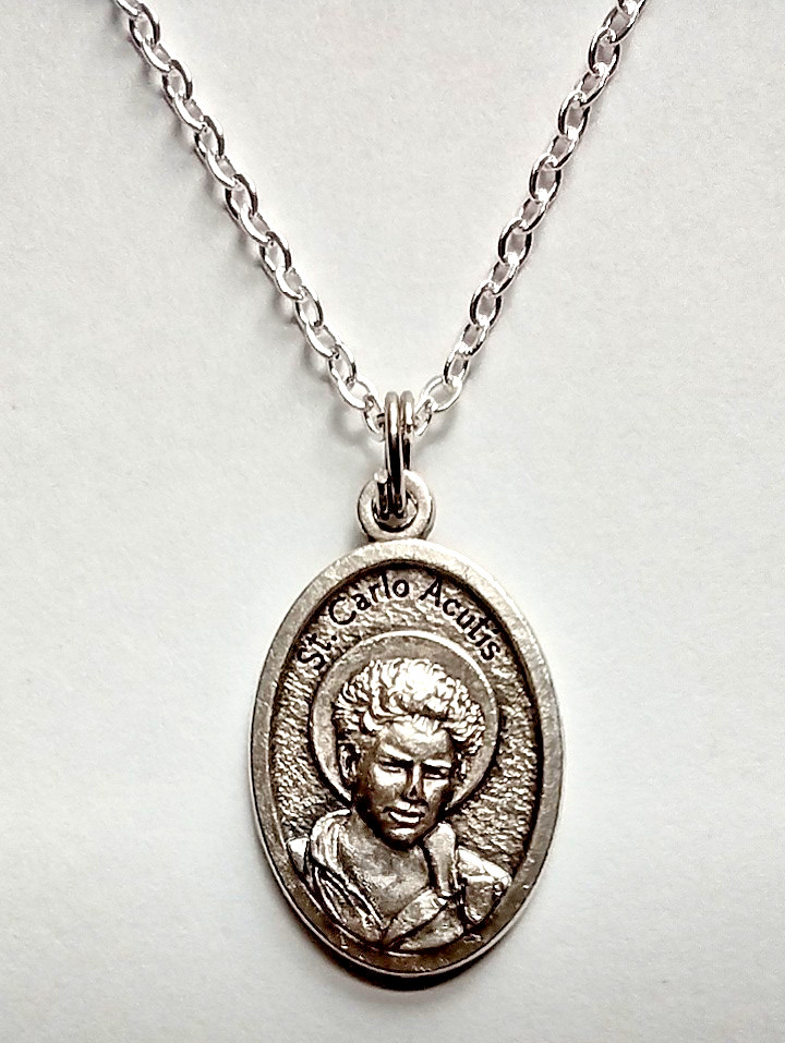 Ladies St Carlo Acutis /Eucharist Medal Necklace 20\