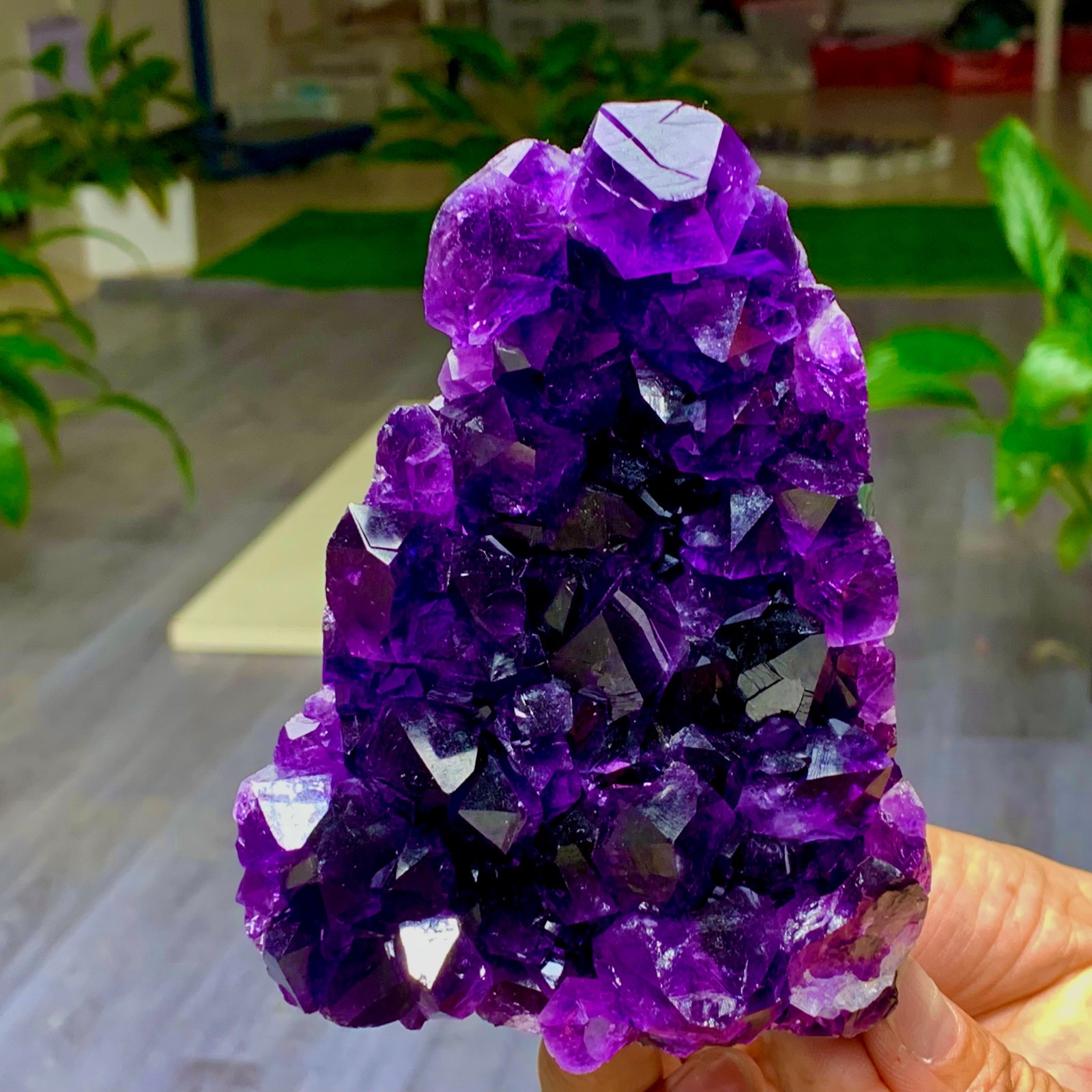 1.75LB Natural Amethyst geode Agate quartz cluster crystal specimen Healing