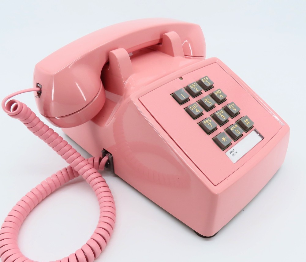 Pink American Made 2500 TouchTone Desk Telephone - Full Restoration Pink American Made 2500 TouchTone Desk Telephone - Full Restoration