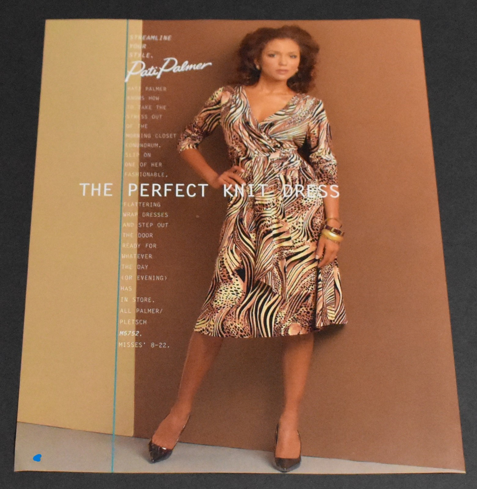 2009 Print Ad Fashion Lady Legs Heels Brunette Gorgeous Pati Palmer Knit Dress H