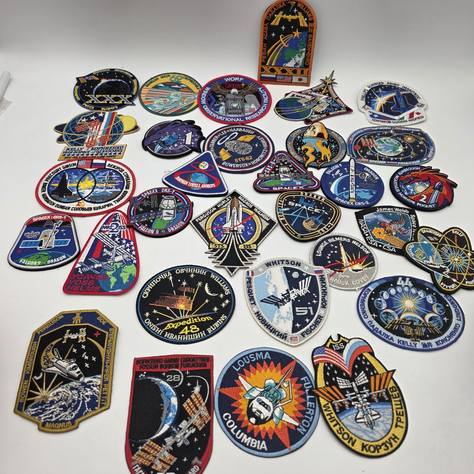 Collection Of 31 Space  Mission Patches Read 