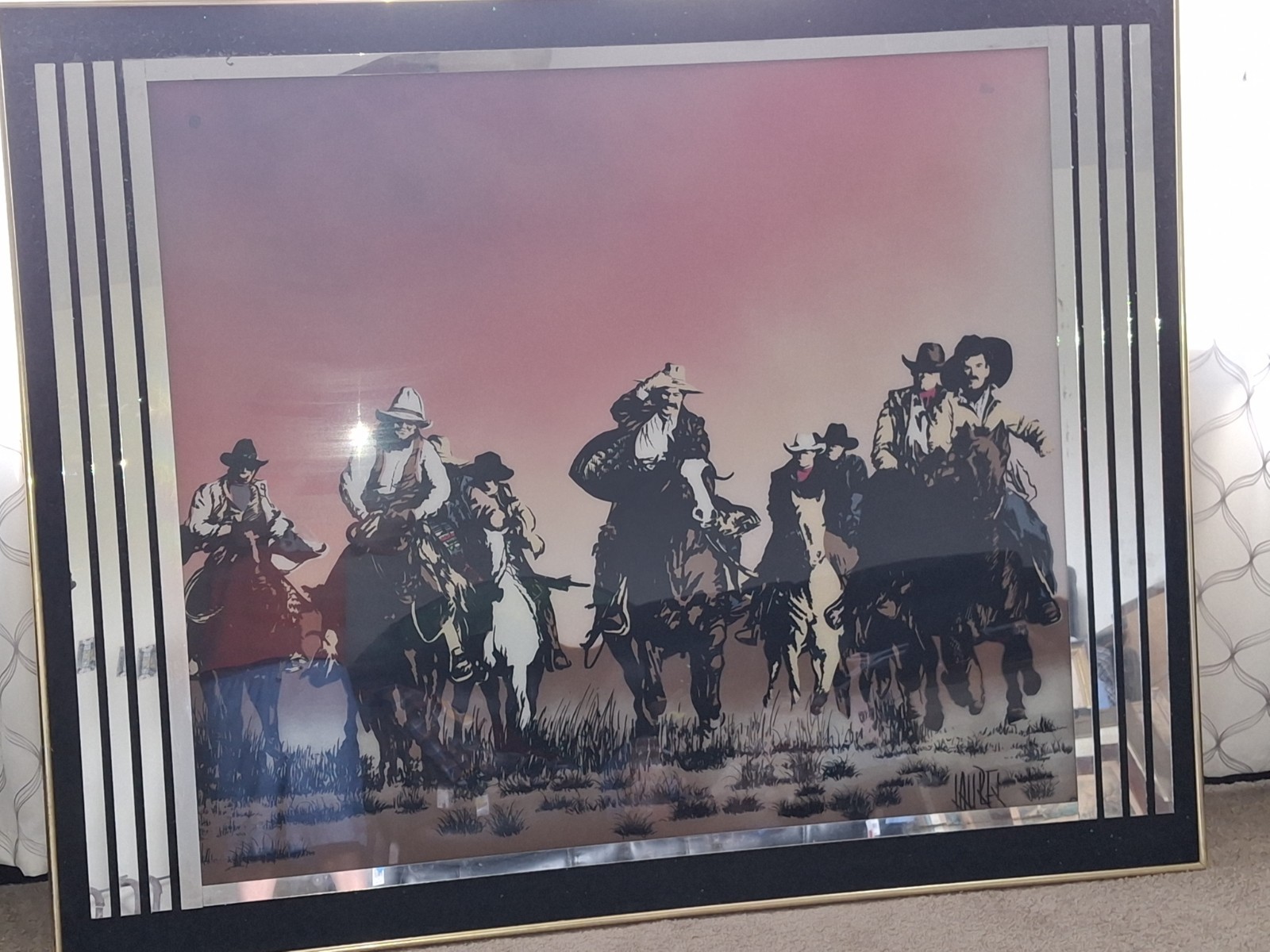 Laurel Street Art Company Mirror Art Picture Rare