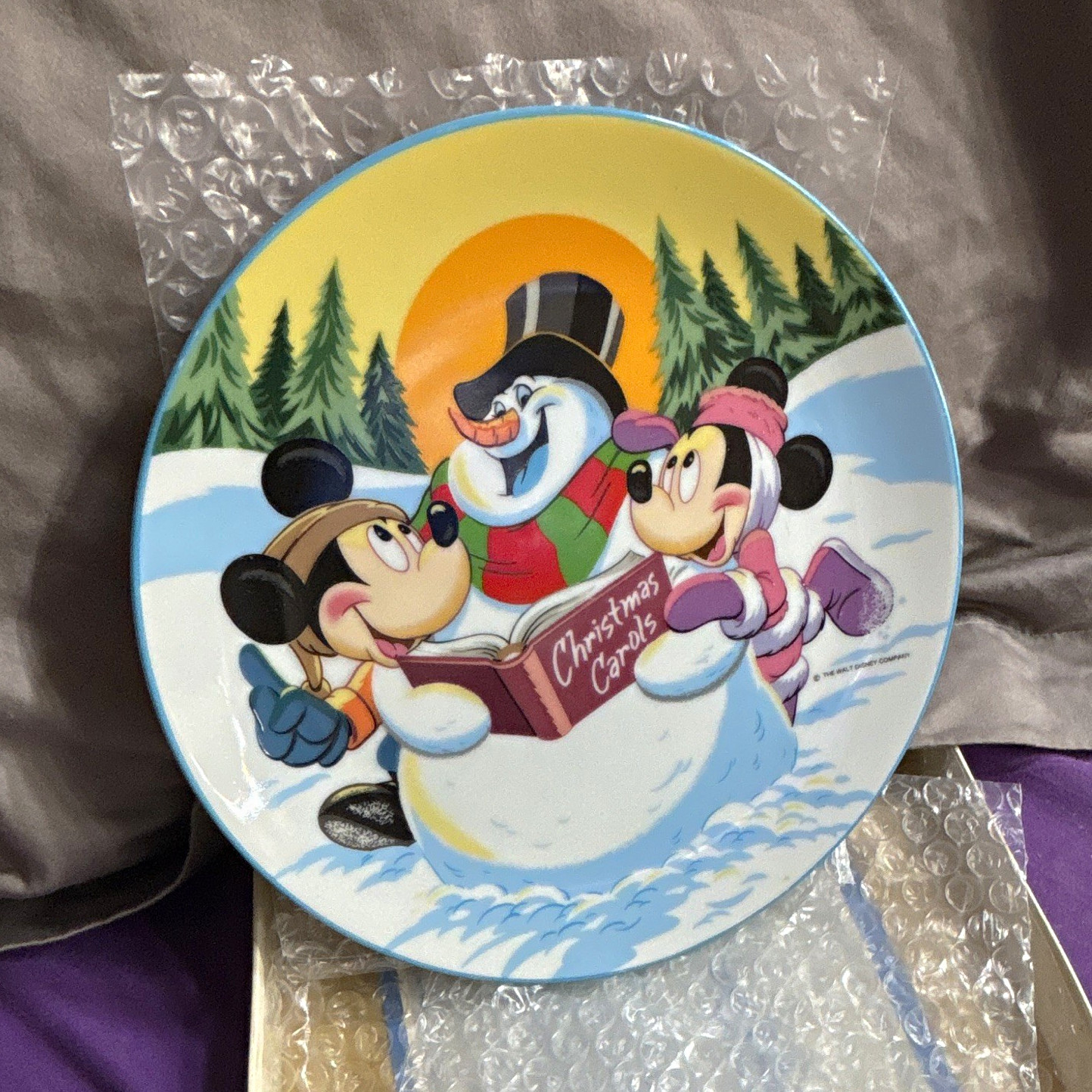 Schmid Walt Disney Characters Merry Mouse Medley 1987 Plate Porcelain LE Xmas
