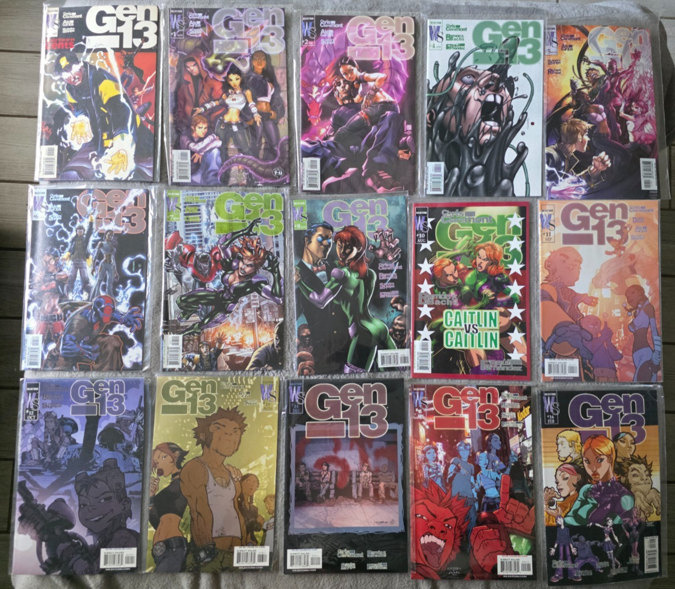Gen 13 #0,1,2,4,5,6,7,8,10,11,12,13,14,15,16 LOT of 15 Wildstorm Comics 2002 VF+