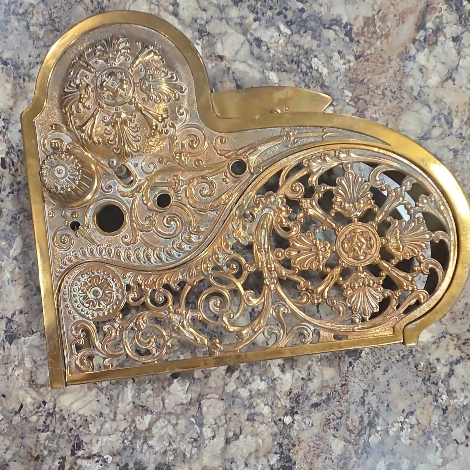 Antique Brass NCR 400 Class Printer Cover Hood Plate - 114K 731 Antique Brass NCR 400 Class Printer Cover Hood Plate - 114K 731