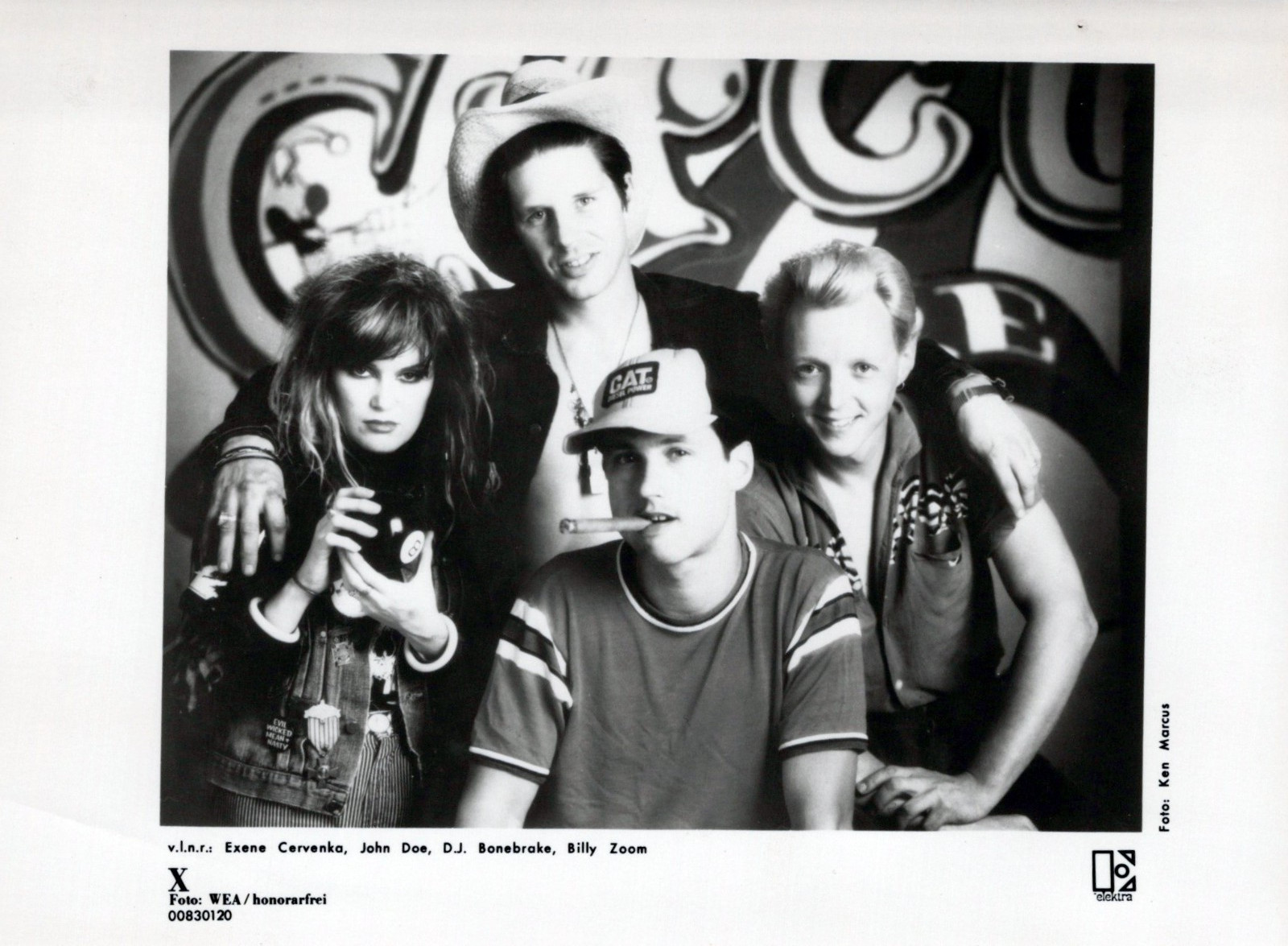 X Exene Cervenka Photograph Original Black And White Press Promotion Circa 1980s