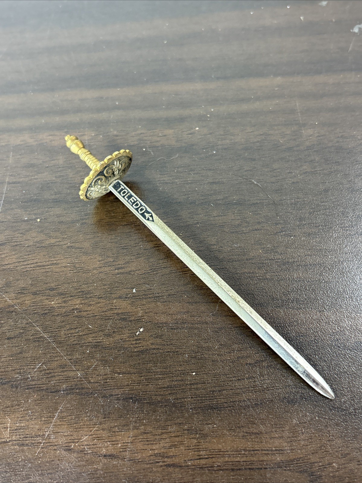Vintage Toledo Spanish Style Sword Saber Letter Opener 4.5