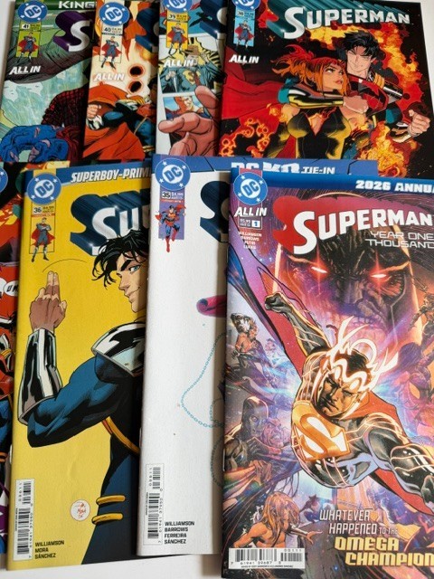 Superman #35-41 + 2026 Annual #1 Lot DC Comics Joshua Williamson Dan Mora