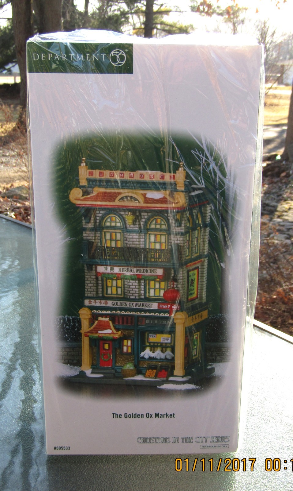 2008 Department 56 Christmas In The City #805533 THE GOLDEN OX MARKET Sealed nos