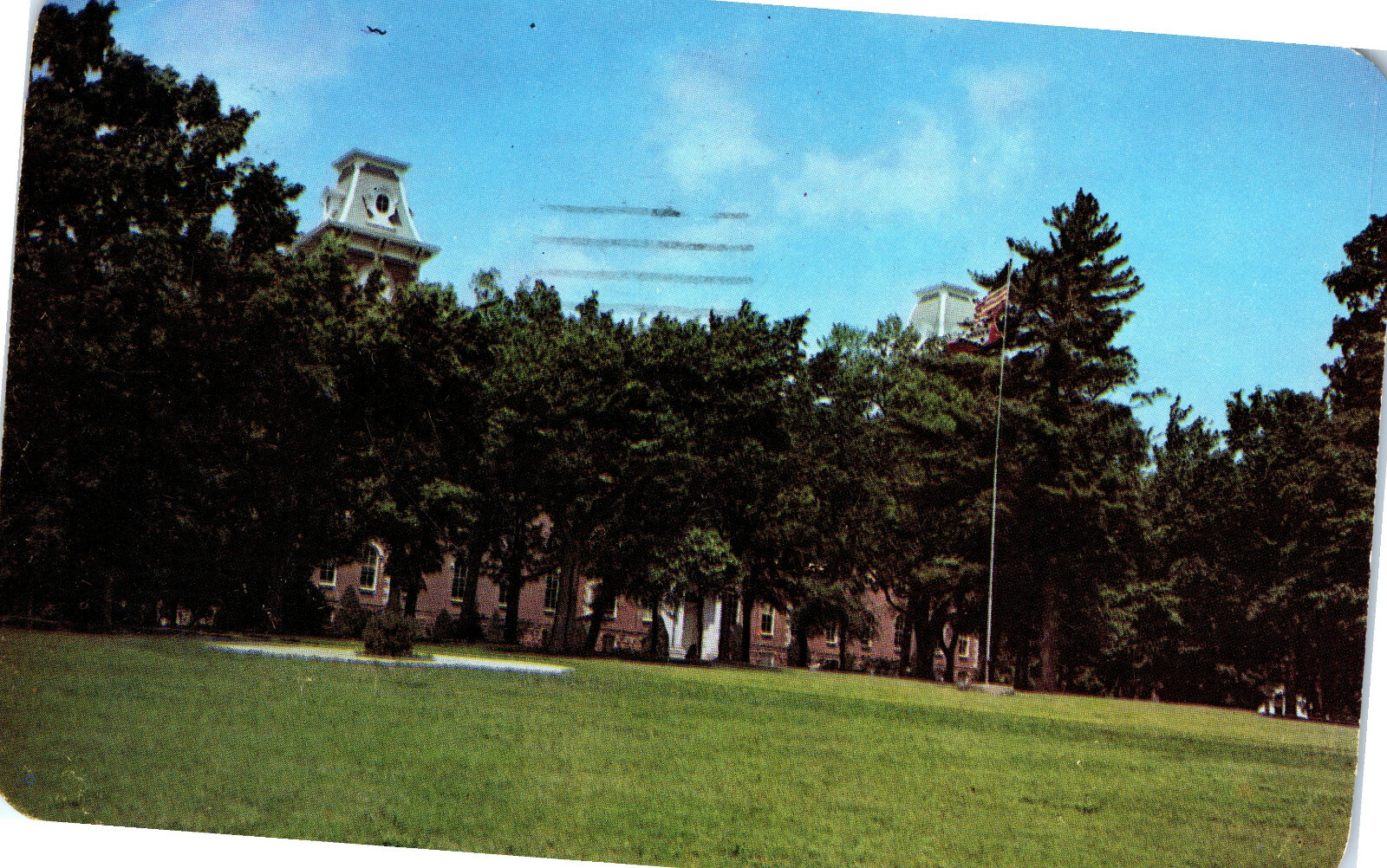 1950s Old Main University of Arkansas Fayetteville AR Chrome Postcard