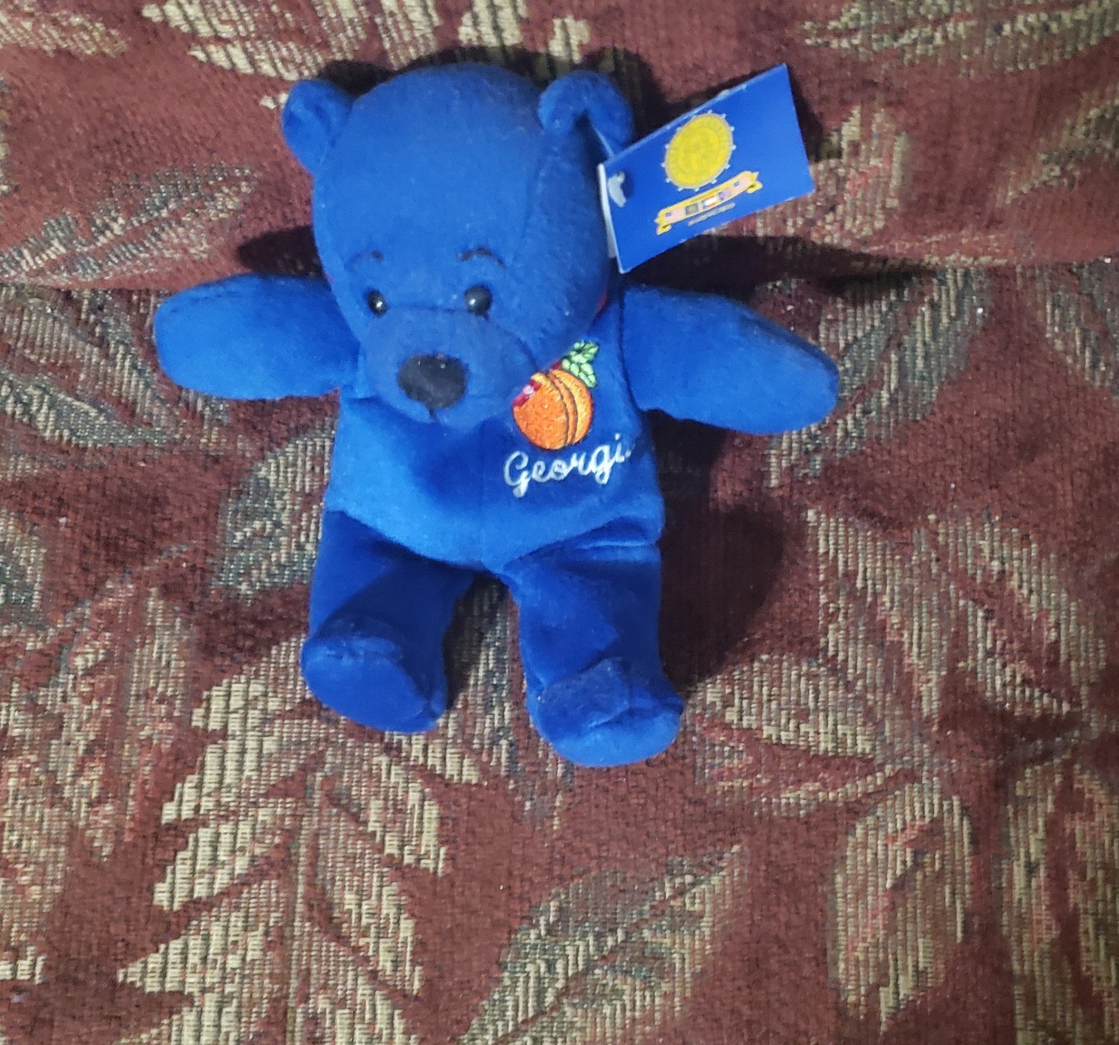 Vintage 2001 Symbolz Georgia State Pride Bear – Blue Plush Teddy – The Peach NWT