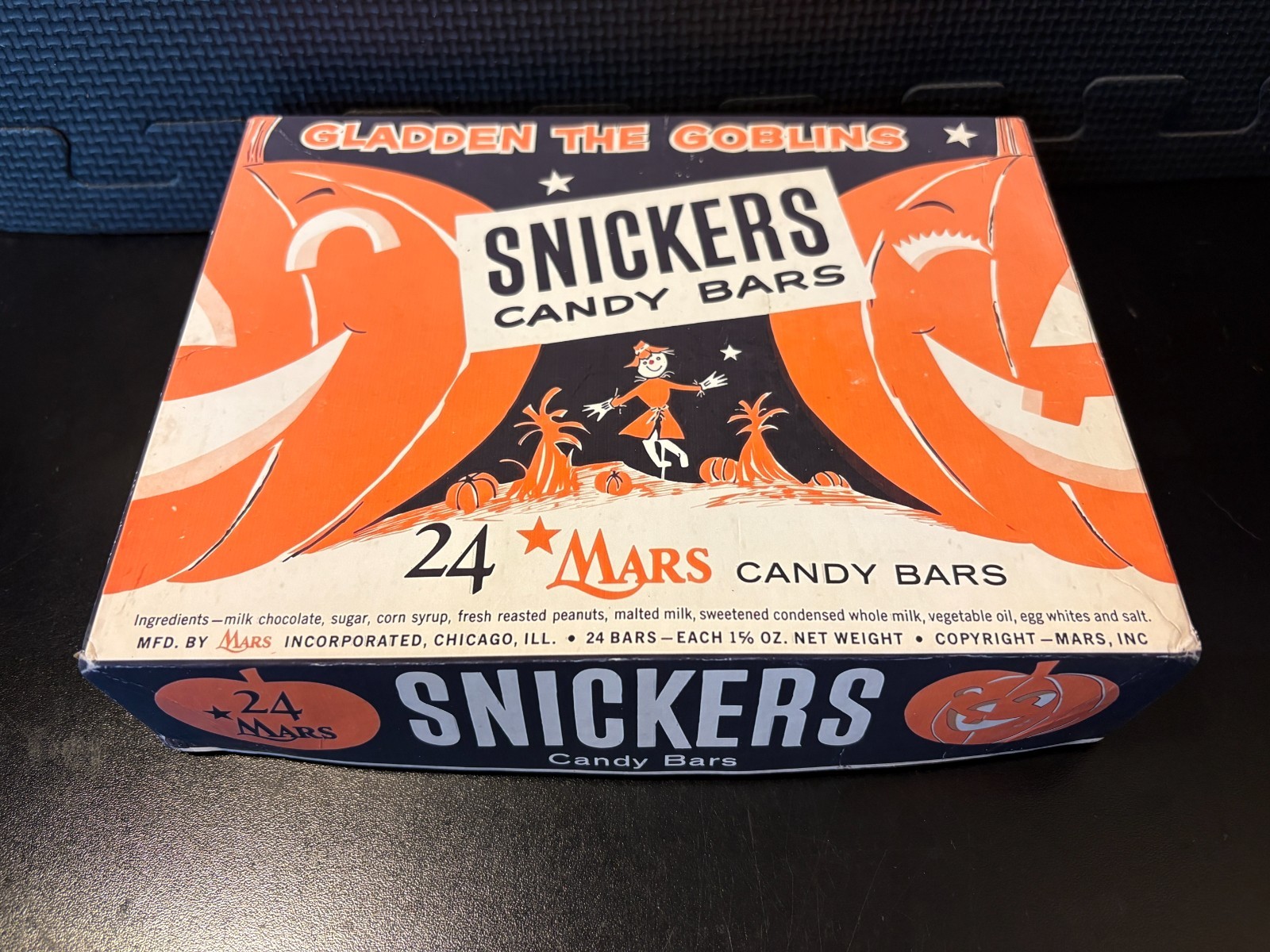 1950s Snickers (Halloween, variation #2, aged look) - Custom design display box