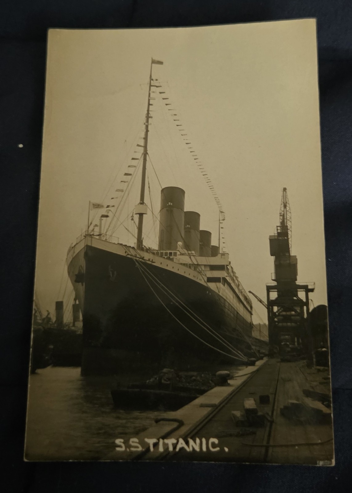 S.S. TITANIC - WHITE STAR LINE - REAL PHOTO POSTCARD - RPPC SOUTHAMPTON