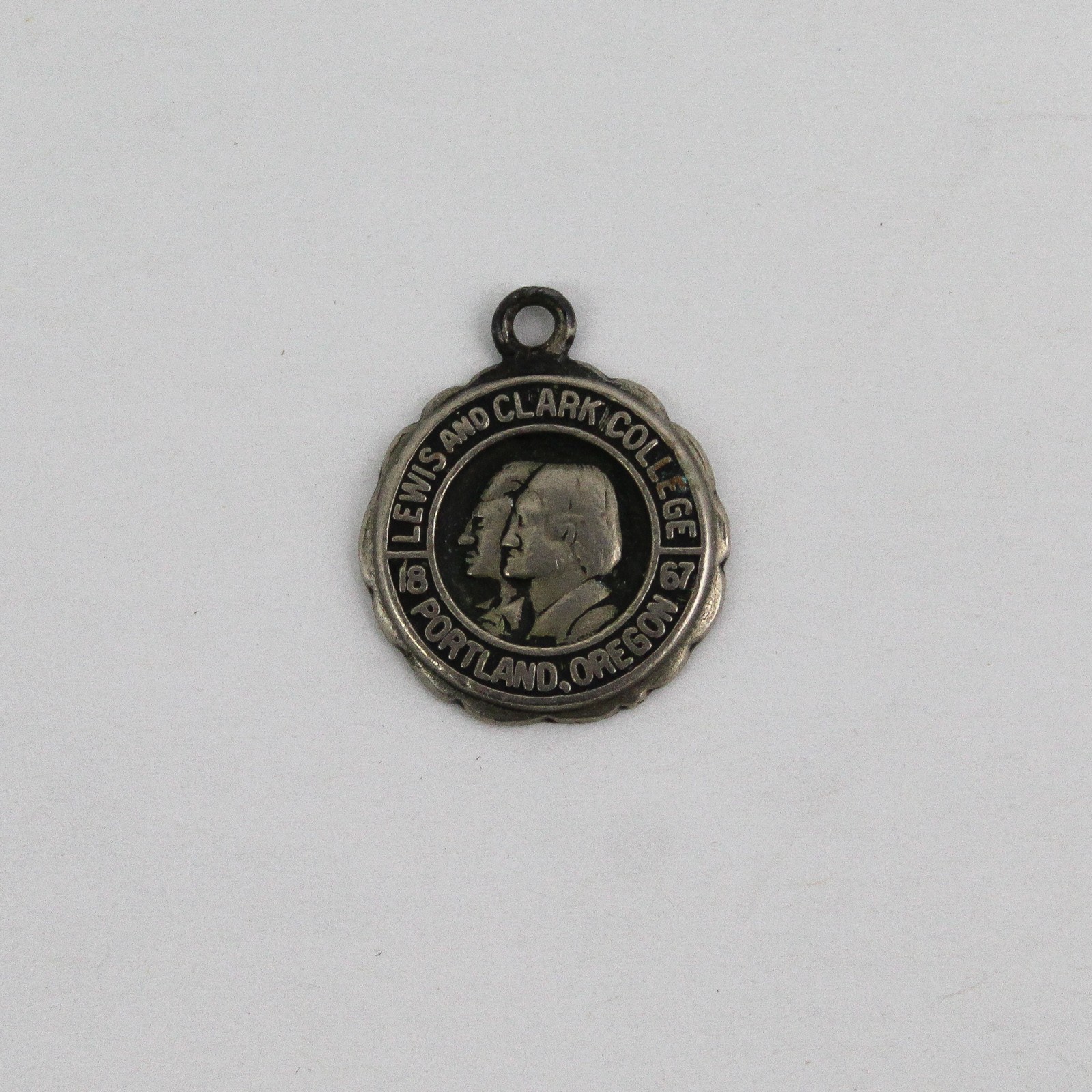 Vintage Lewis & Clark College 1967 Silver Figural Charm Pendant Vintage Lewis & Clark College 1967 Silver Figural Charm Pendant