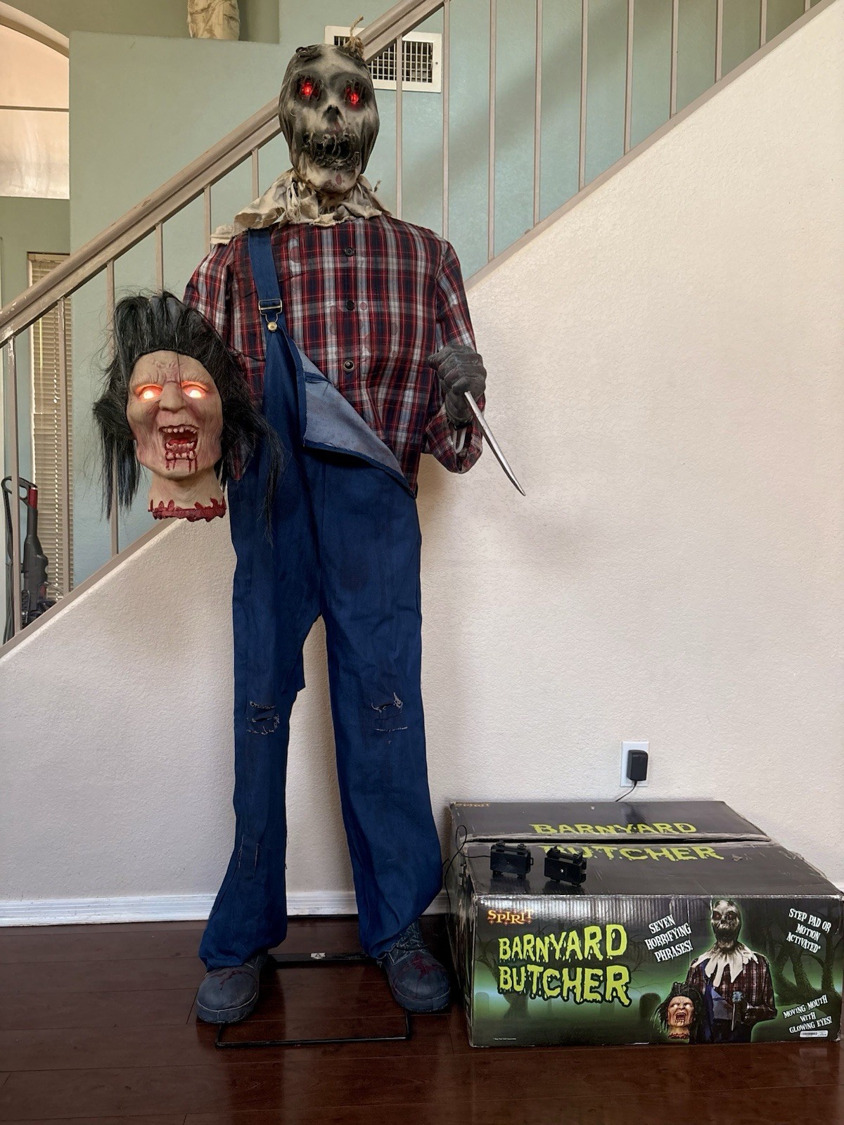 Spirit Halloween GRAIL 2014 Barnyard Butcher Animatronic Working