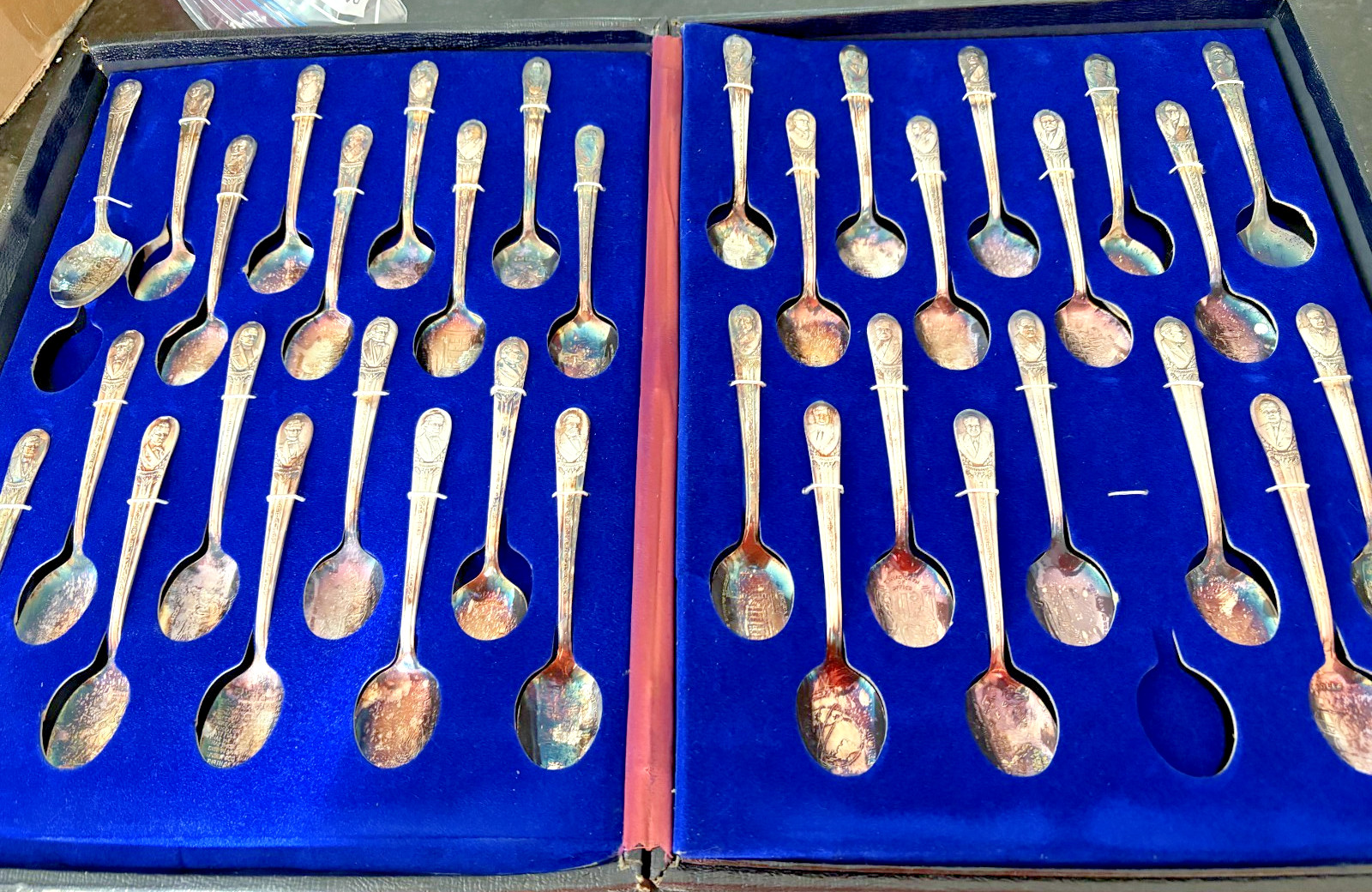 William Rogers Presidents Commemorative Spoon Collection 35/36 w/ Case