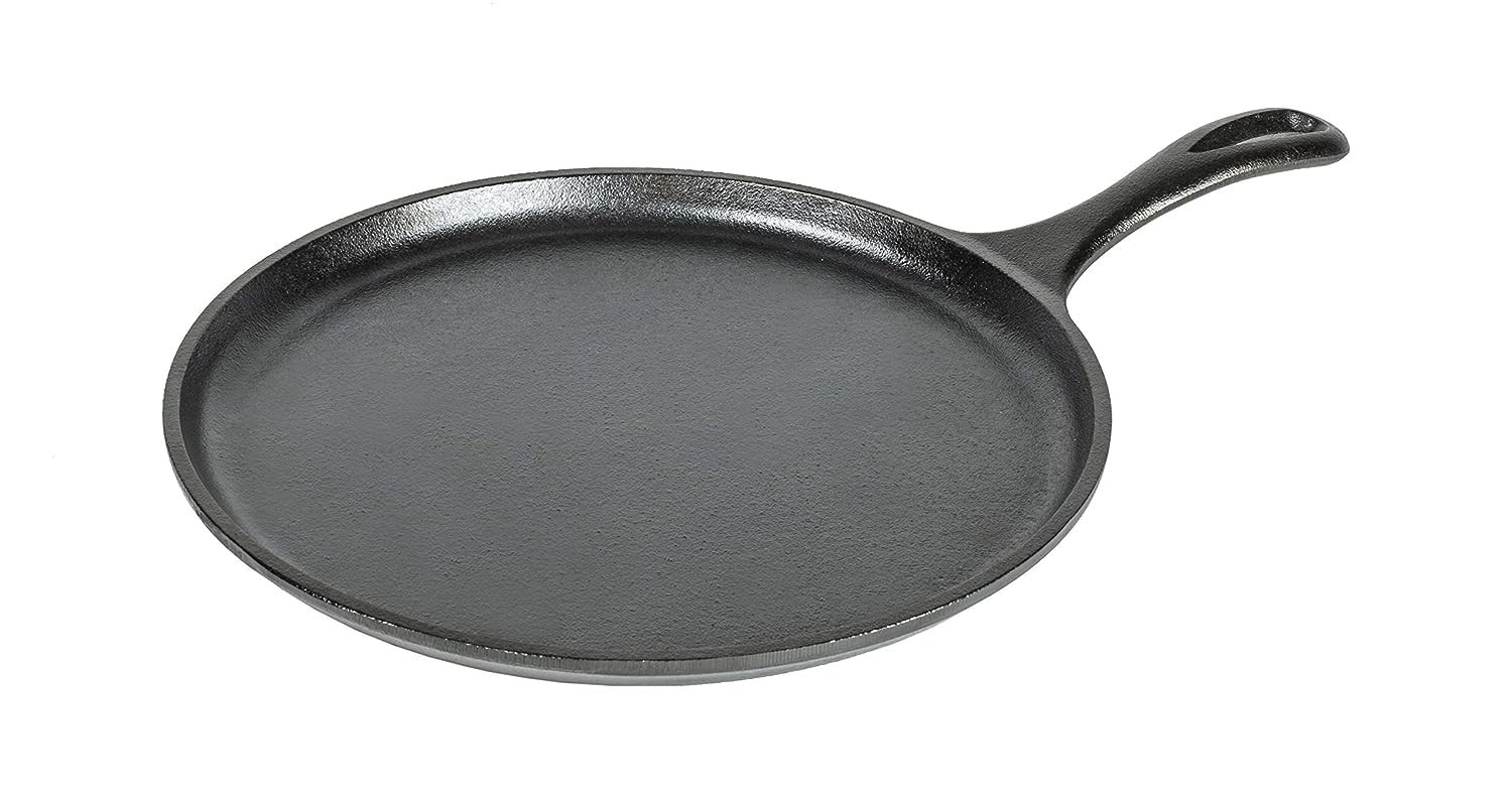 10.5 Inch Pre Seasoned Round Cast Iron Griddle Cookware Lodge Cast Iron Cookware