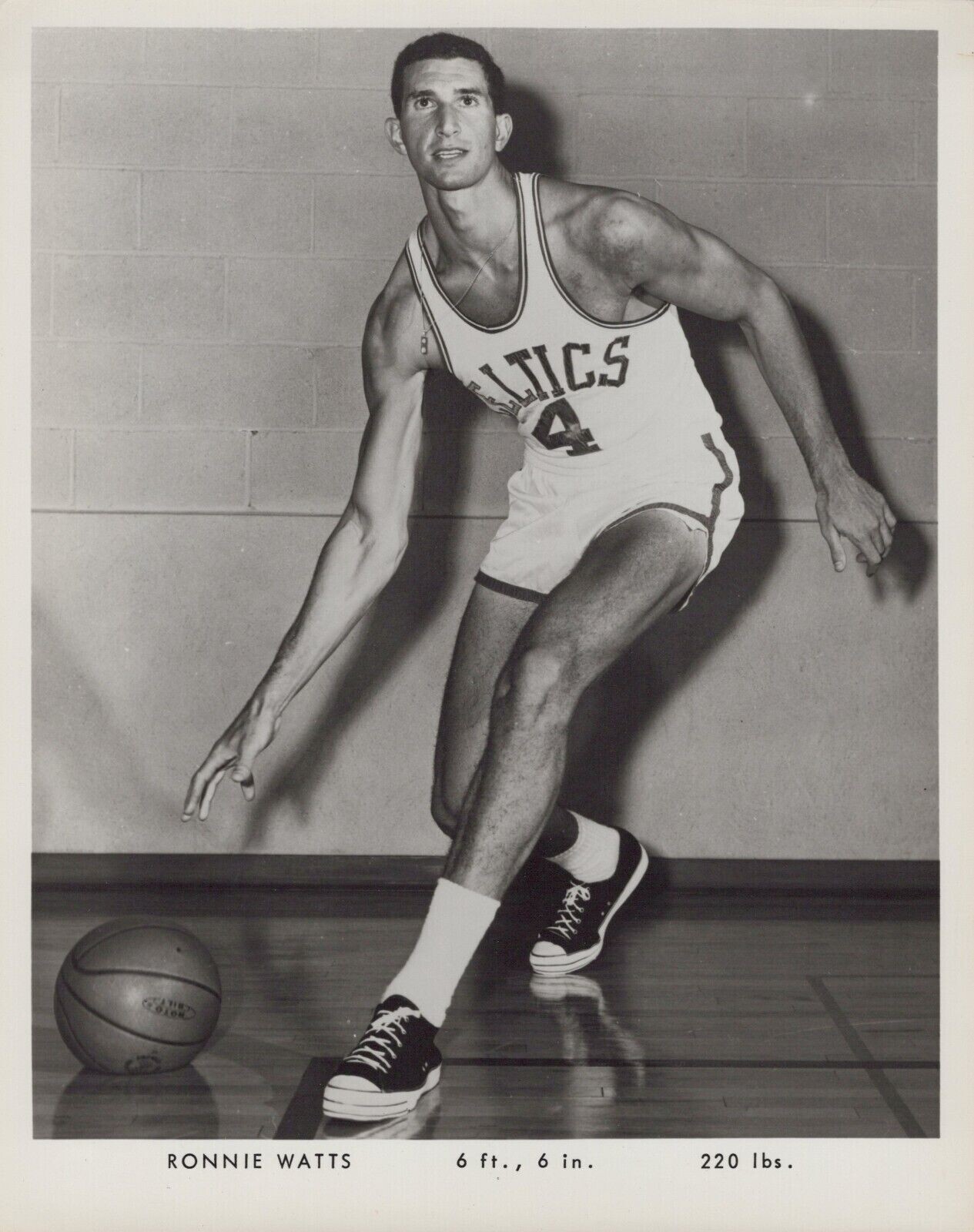 Vintage 1967 Boston Celtics Ronnie Watts  8x10 photo