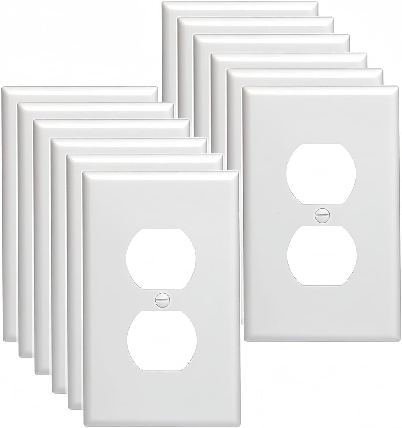 Outlet Covers Wall Plates Outlet Covers 12-Pack 1-Gang Standard Size Wall Outlet Covers Wall Plates Outlet Covers 12-Pack 1-Gang Standard Size Wall