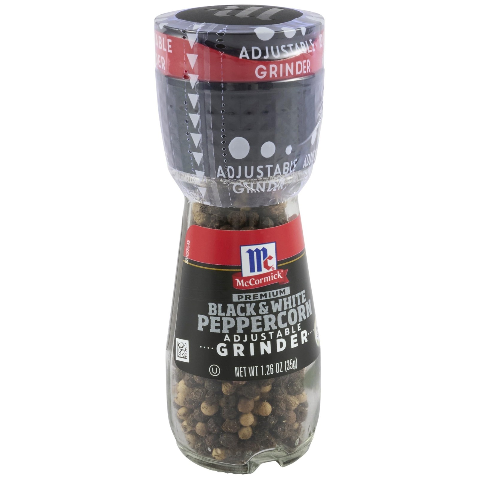McCormick Premium Black & White Peppercorns Adjustable Grinder 1.26 oz Seasoning McCormick Premium Black & White Peppercorns Adjustable Grinder 1.26 oz Seasoning
