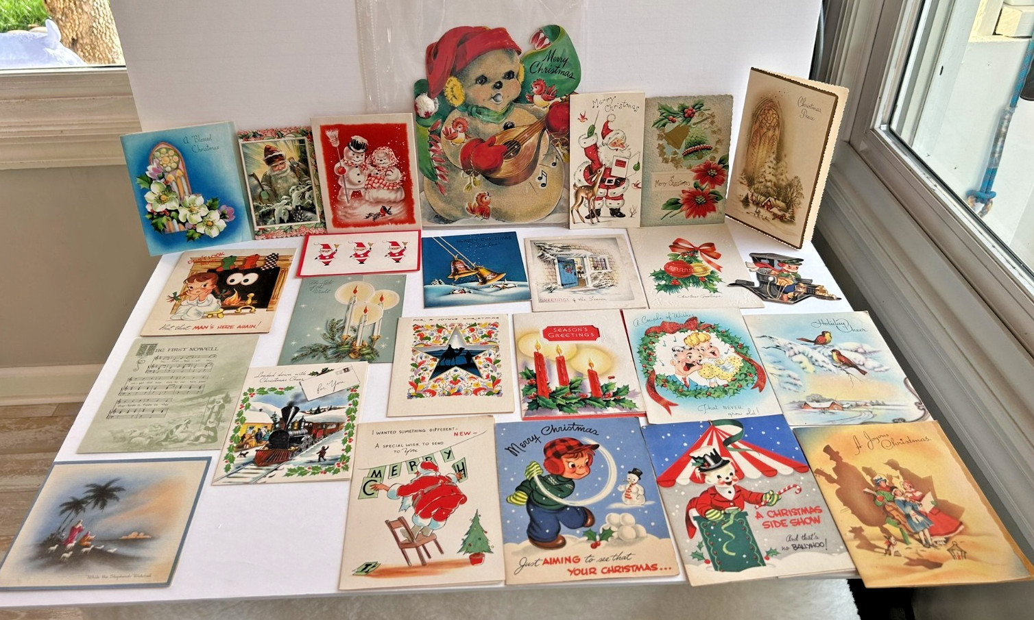 Lot of 25 (Most Unused) Vintage Christmas Greetings Cards 1940\'s-1950\'s