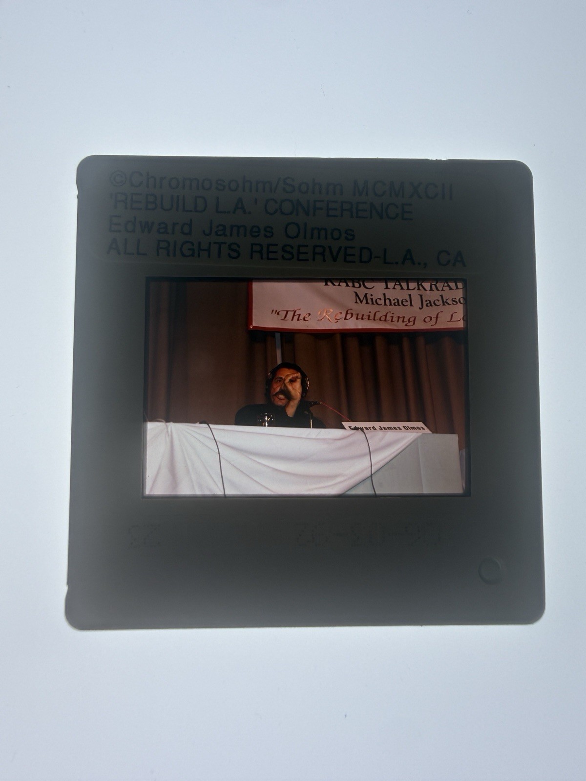 Vintage 1992 Rodney King Riots Rebuild LA Los Angeles Conference Slide Photo