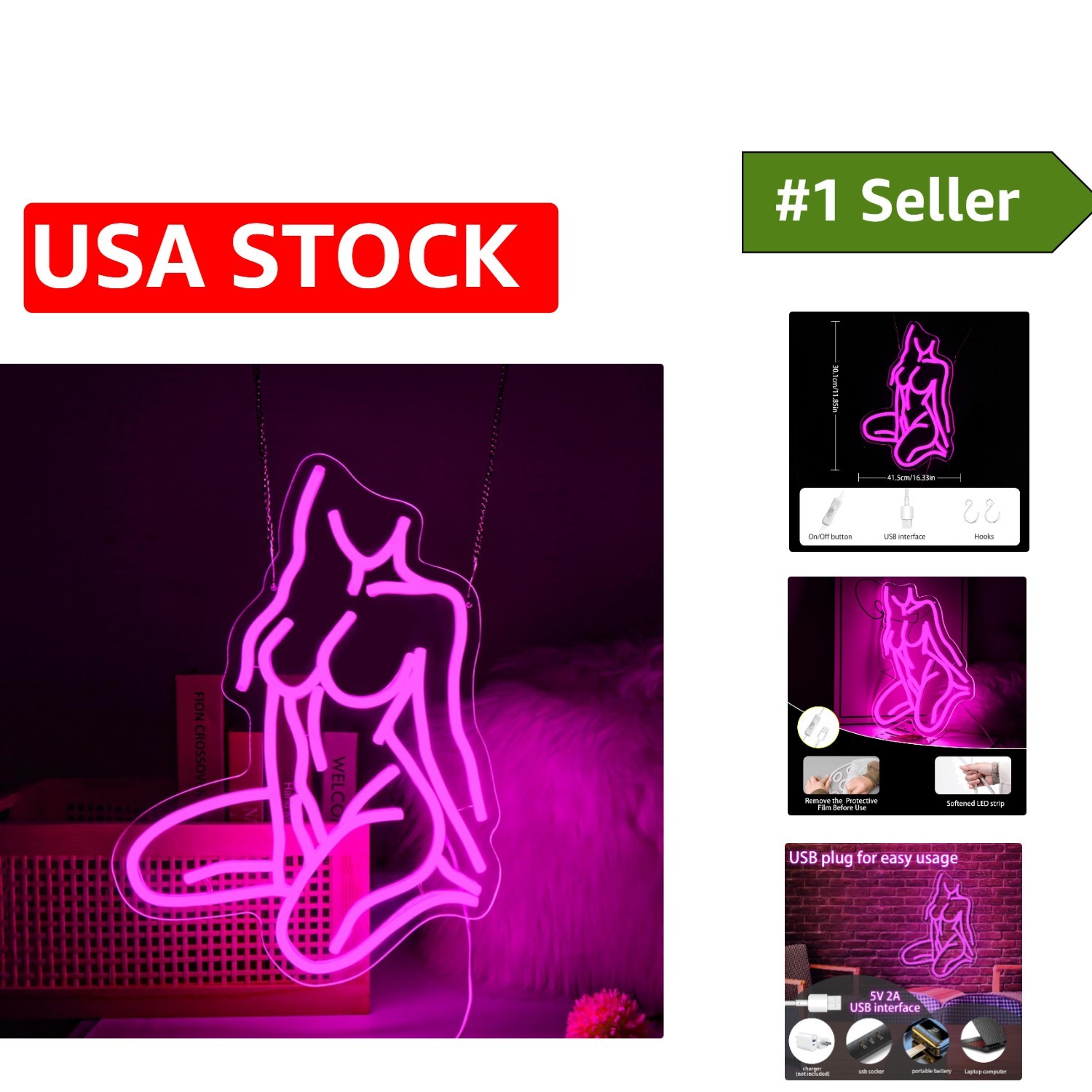 Chic Pink LED Neon Sign - 'Sexy Lady' for Bars, Parties, and Bedrooms Chic Pink LED Neon Sign - 'Sexy Lady' for Bars, Parties, and Bedrooms
