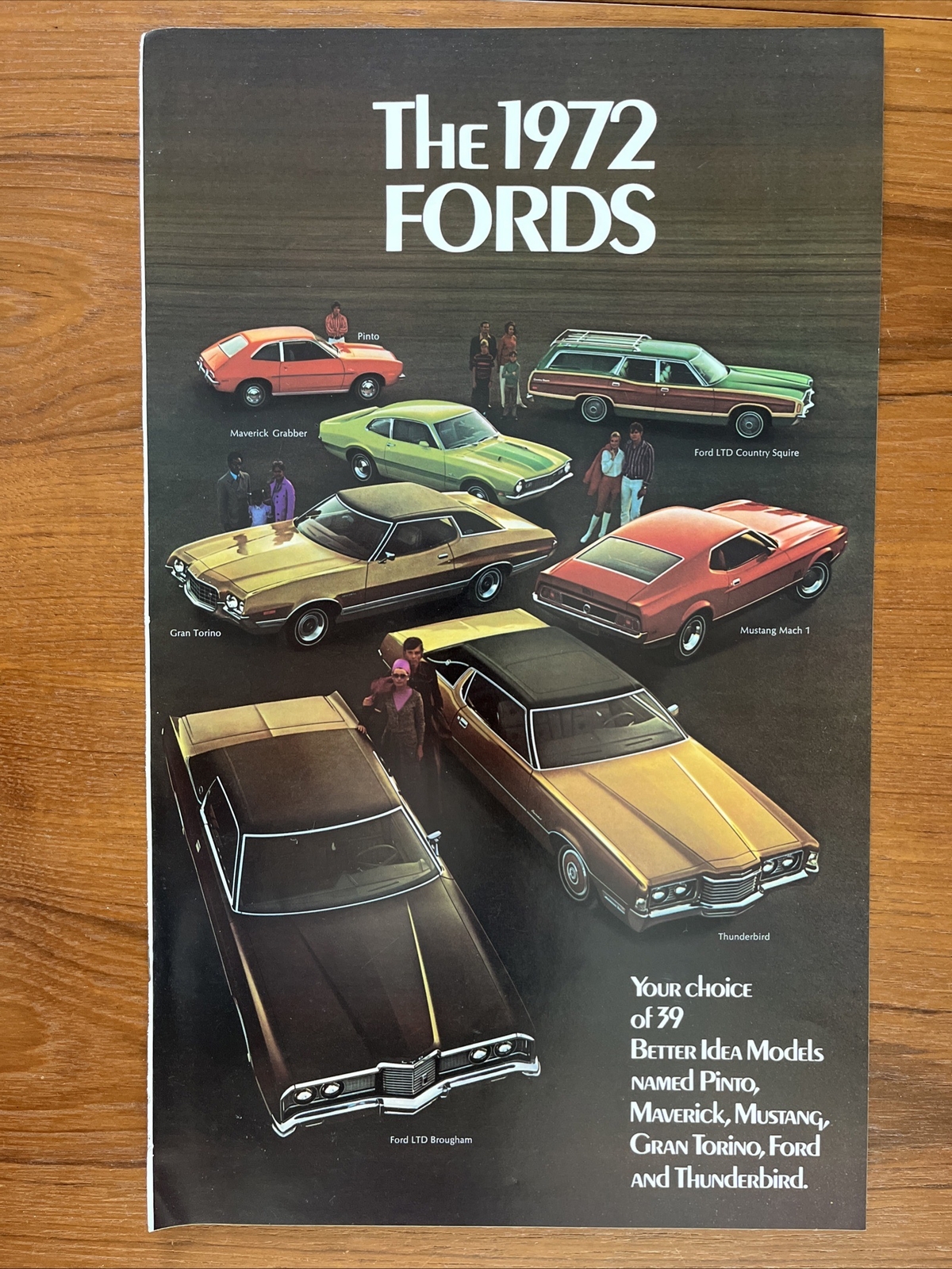 Vintage NOS The 1972 FORDS Dealer Brochure Sales Catalog MUSTANG MAVERICK PINTO