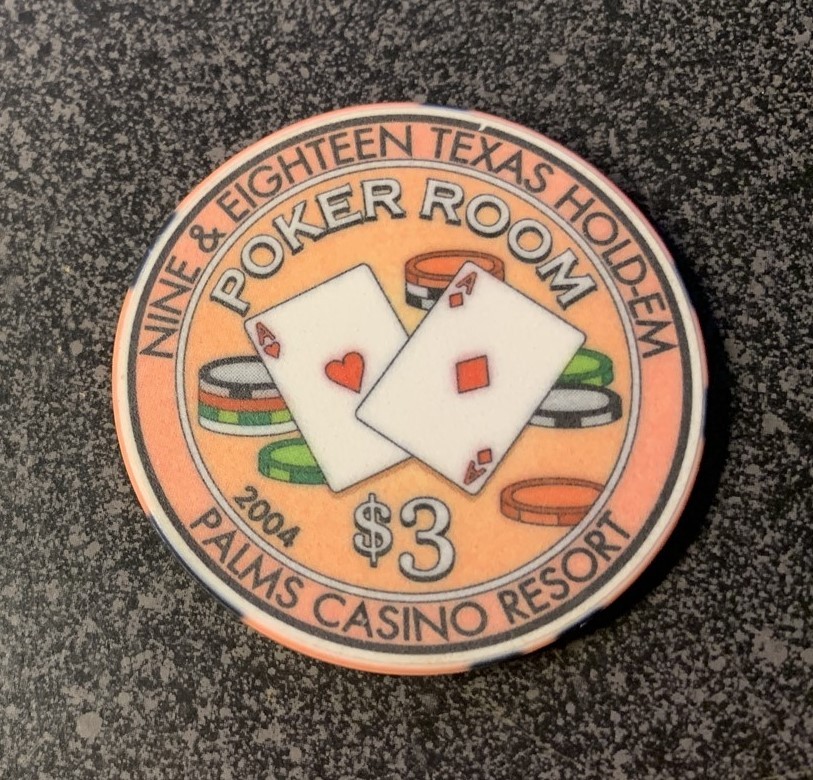 PALMS Casino Resort $3.00 Gaming Poker Chip Las Vegas, NV - Hold-Em Poker Room