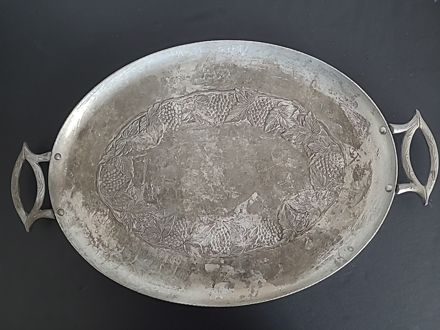 Vintage Mid Century Everlast Hand Forged Aluminum Fruit Tray 13x16.5