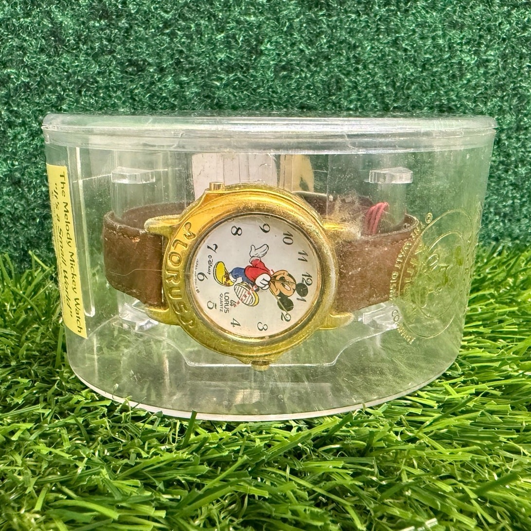 90s VTG Disney Musical Watch Women Lorus V421-0020 