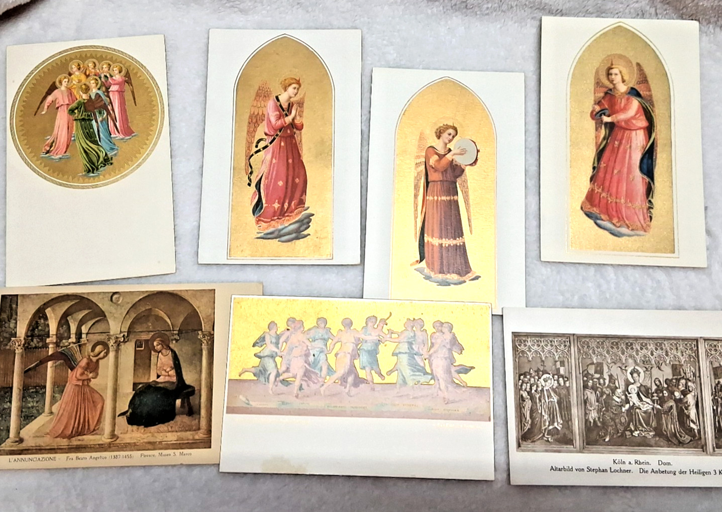 Lot of 7 Postcards- Assortment of Blank Religious Cards Made in Italy