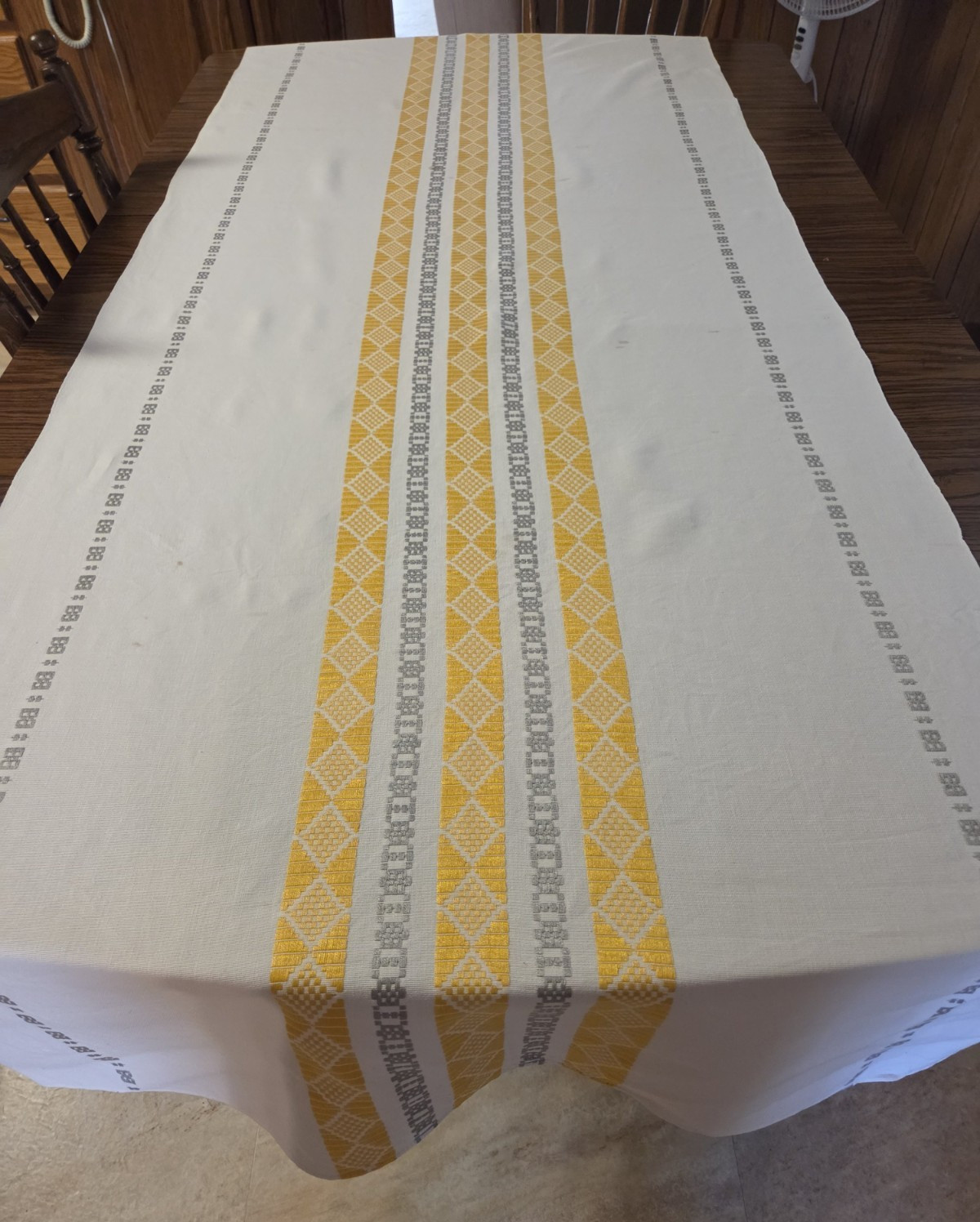 Vintage Embroidered Table Runner, 93
