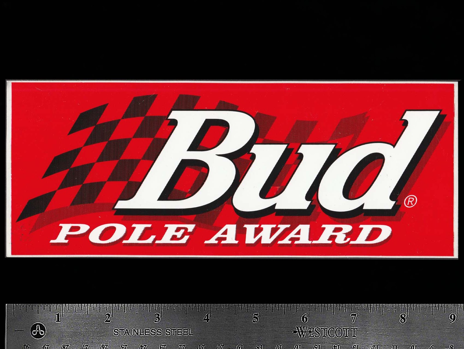 BUDWEISER - BUD Pole Award - Original Vintage Racing Decal/Sticker NASCAR BUDWEISER - BUD Pole Award - Original Vintage Racing Decal/Sticker NASCAR