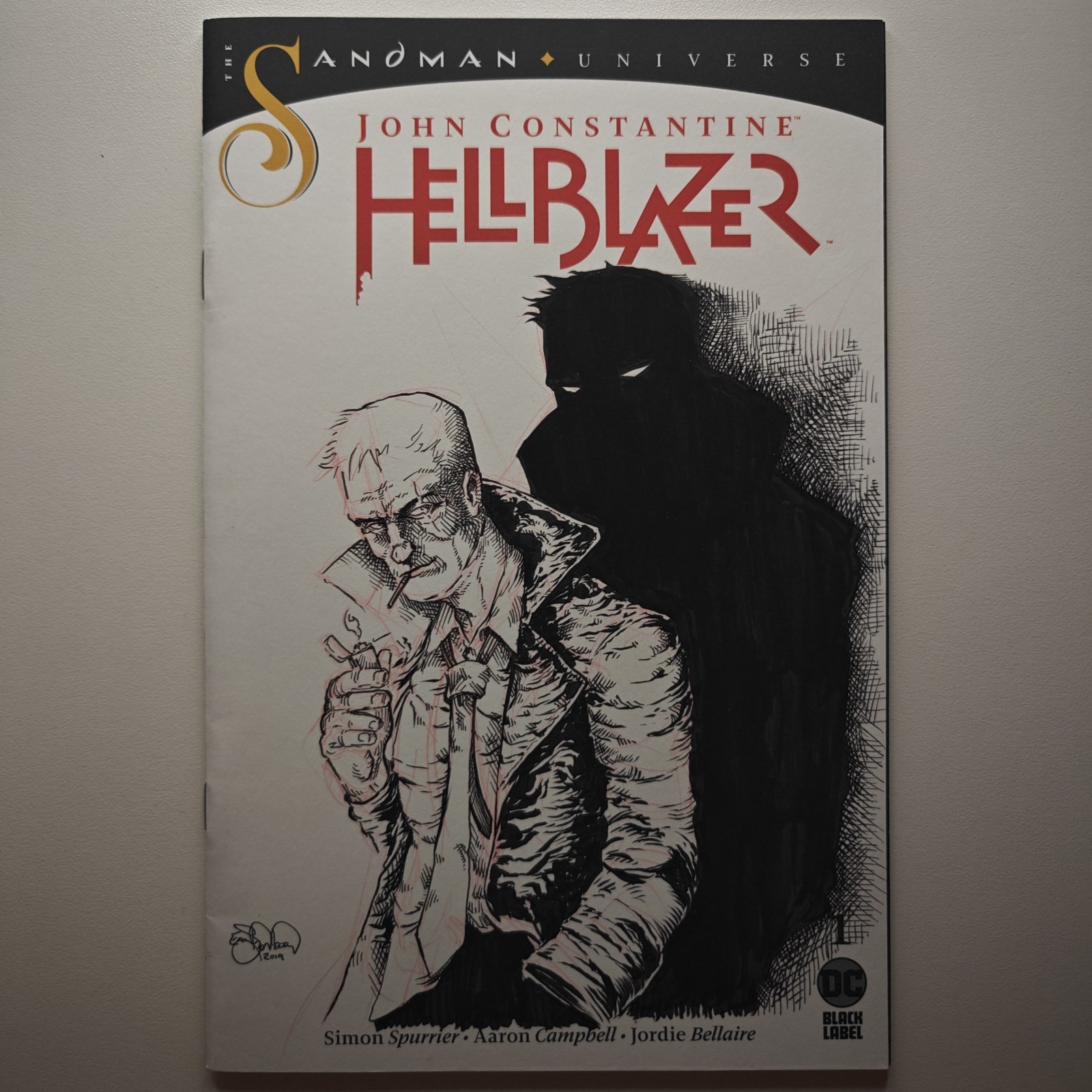 JOHN CONSTANTINE - HELLBLAZER - Sketch Cover Original Art 