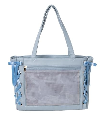 WEGO Ita Bag S Size Lace Up A4 Clear Display Tote Sax Blue Japan