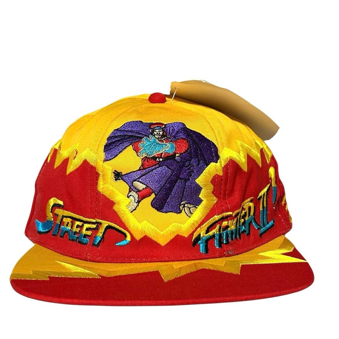 Capcom Street Fighter II Cap 1990s Made in Italy Adjustable VEGA Yellow Capcom