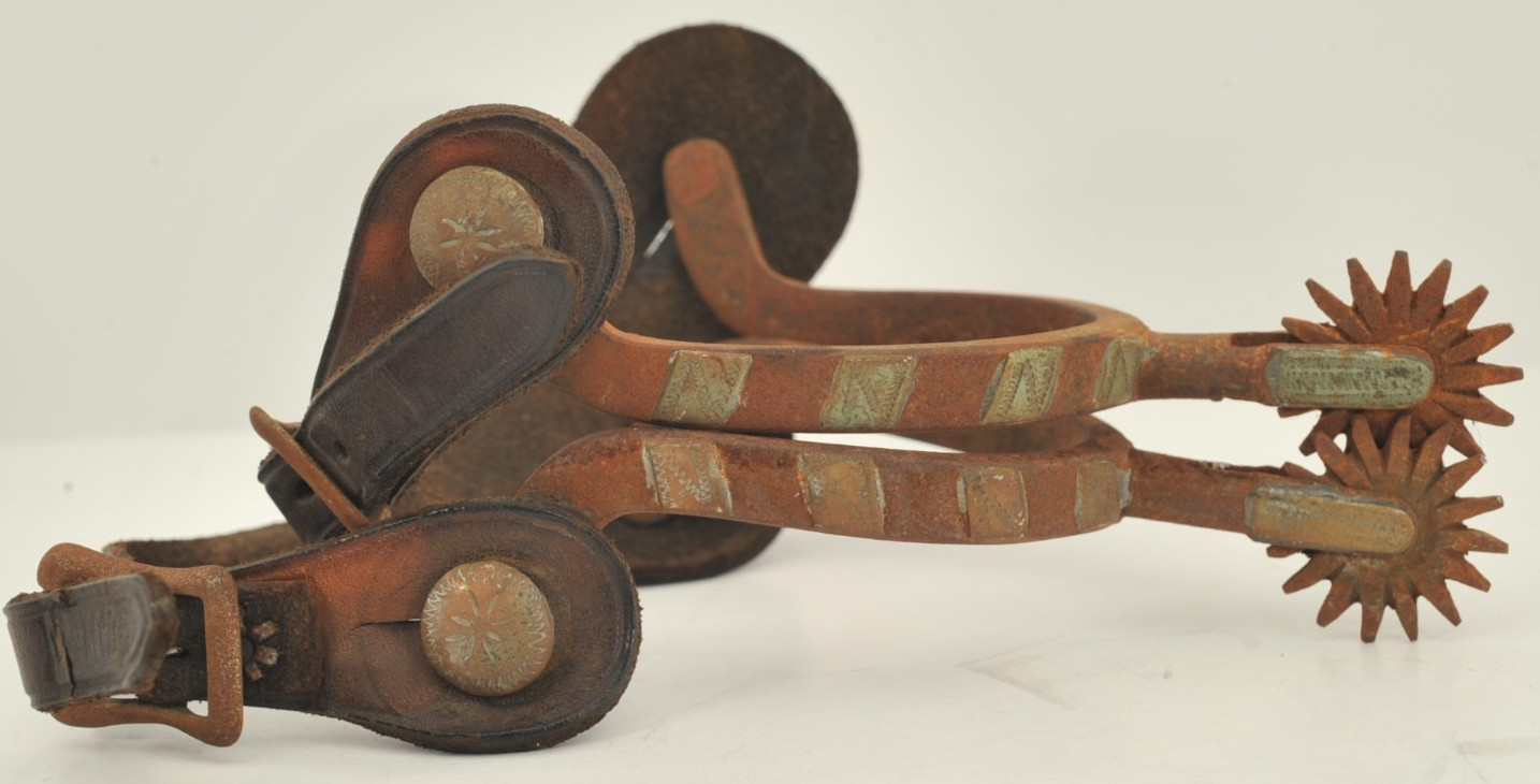 Antique Marked Pair of McChesney Spurs - 16 Point, 60mm x 110mm