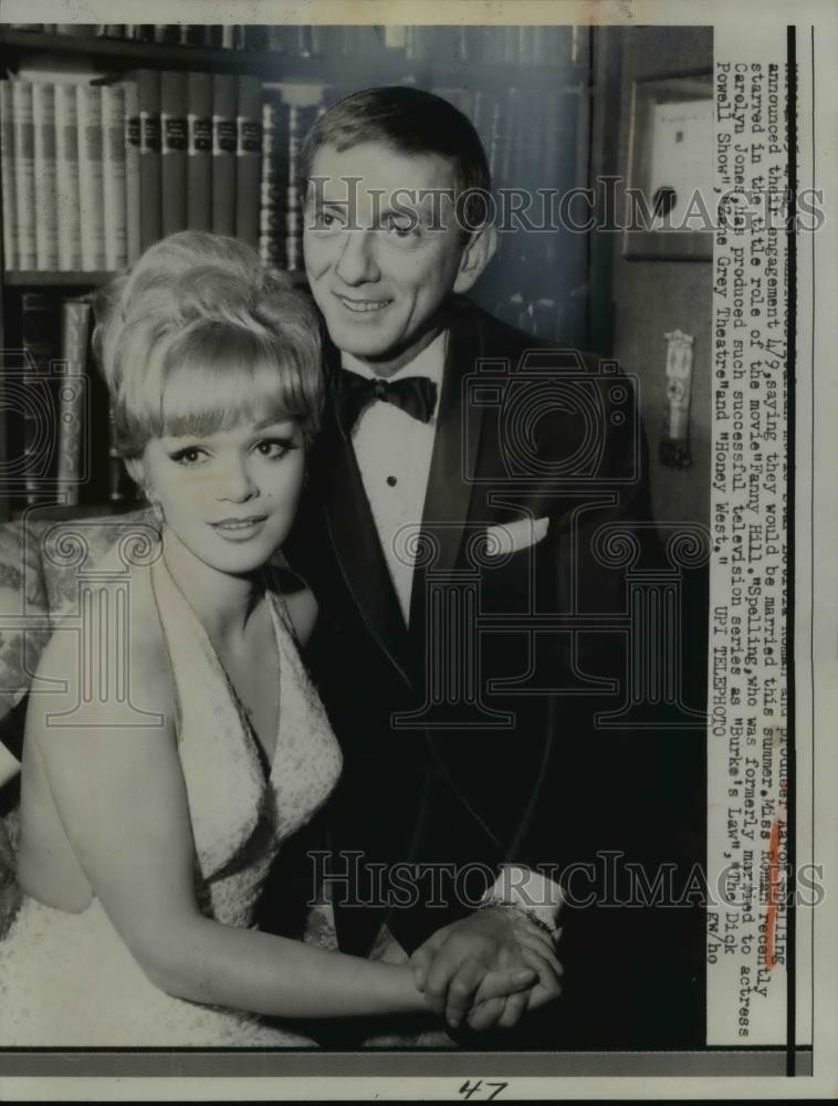 1968 Press Photo Producer Aaron Spelling, engagement to Actress Leticia Roman