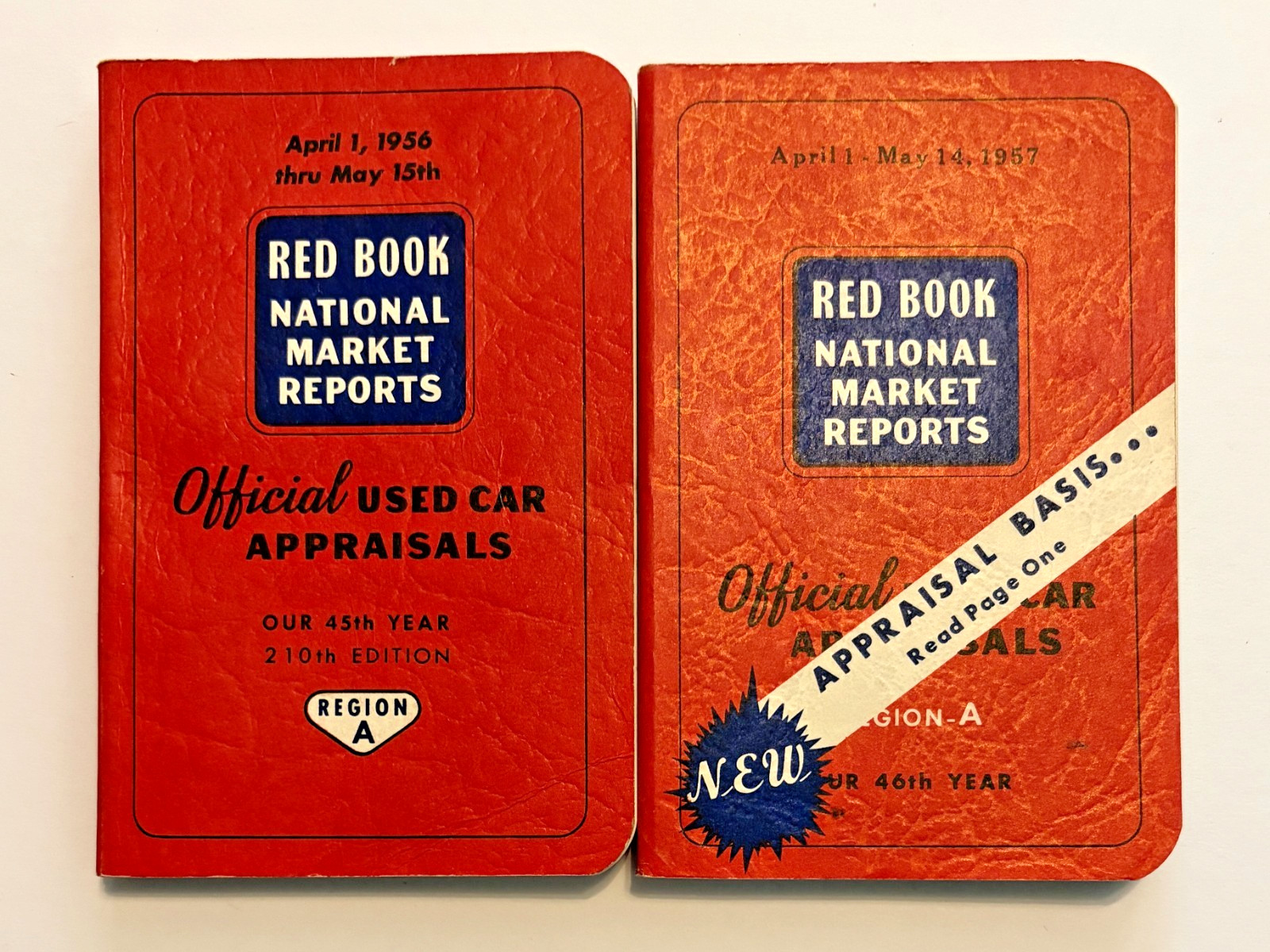 Red Book Used Car Price Guide Lot 2 Vintage 1956 1957 Pocket Auto Values