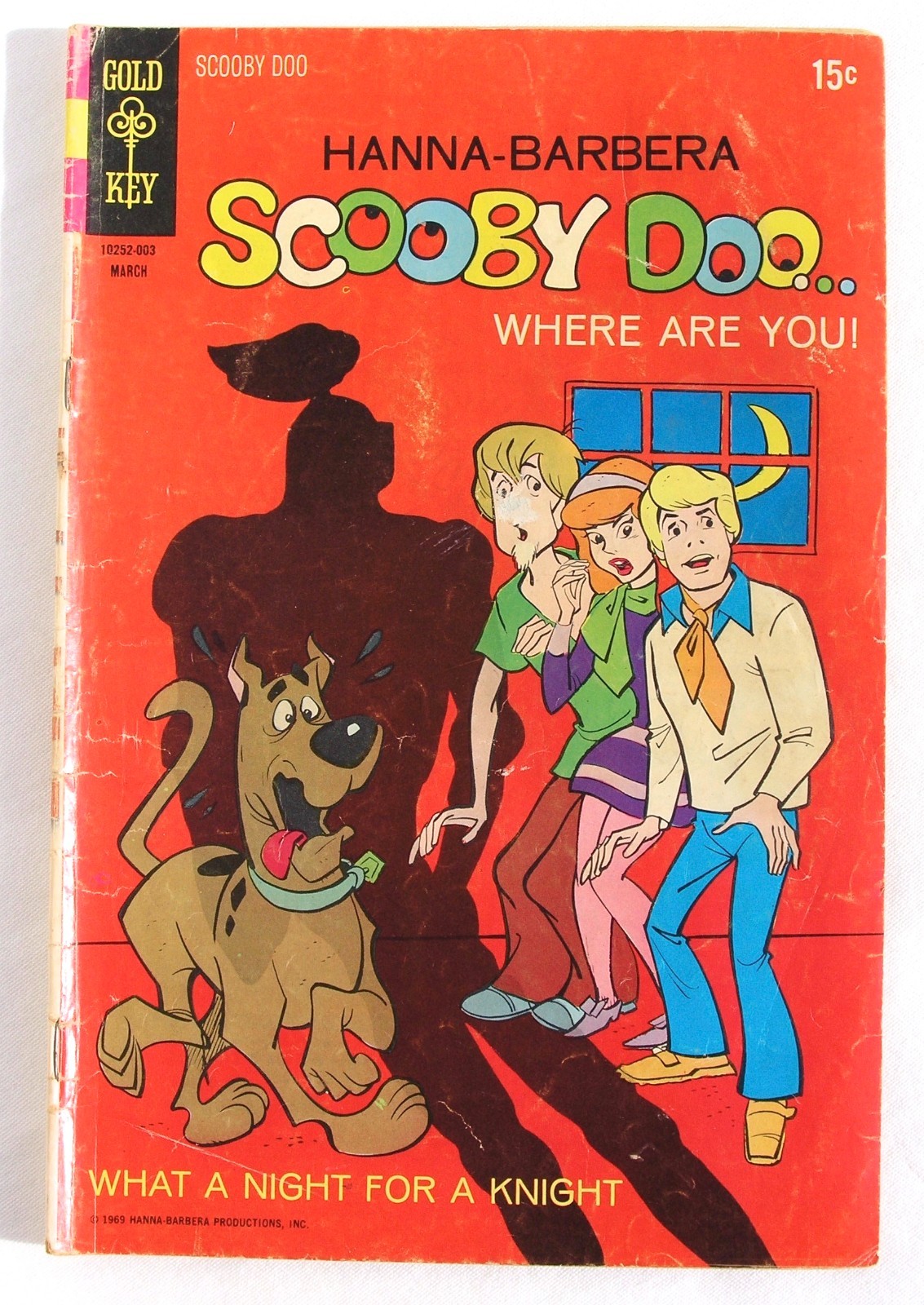 Vintage 1969 Gold Key Scooby Doo Comic Book #1 What a Night for A Knight